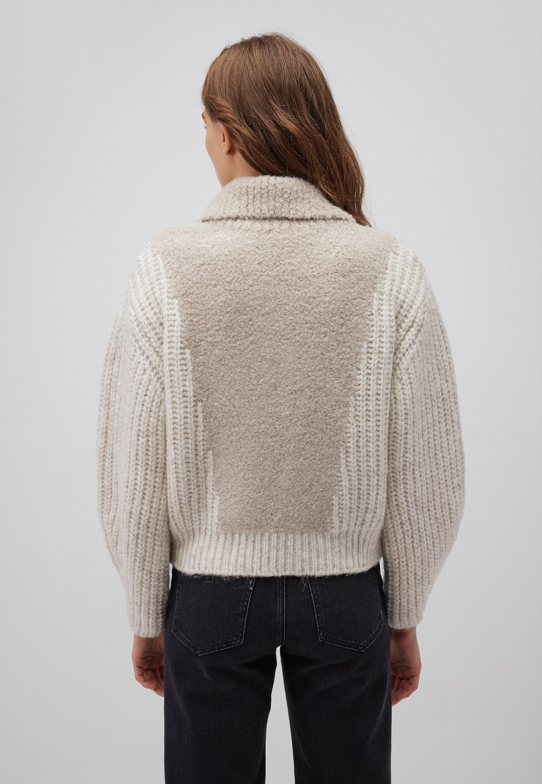 Cardigan con zip in pietra pomice Cardigan Mavi   