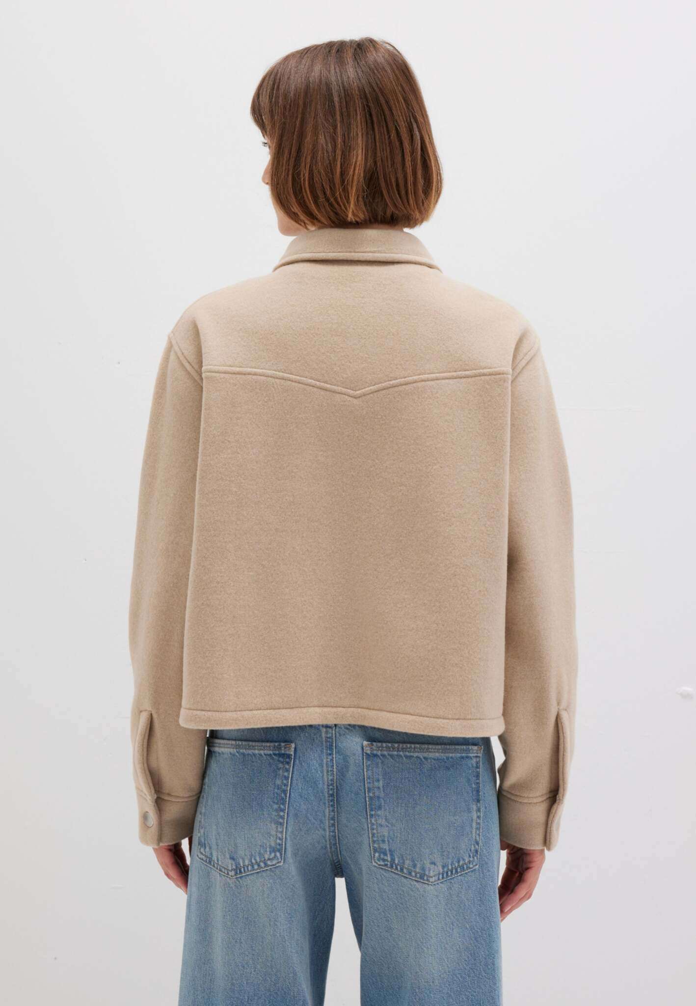 Felpa con bottoni in pavé melange Giacche Mavi