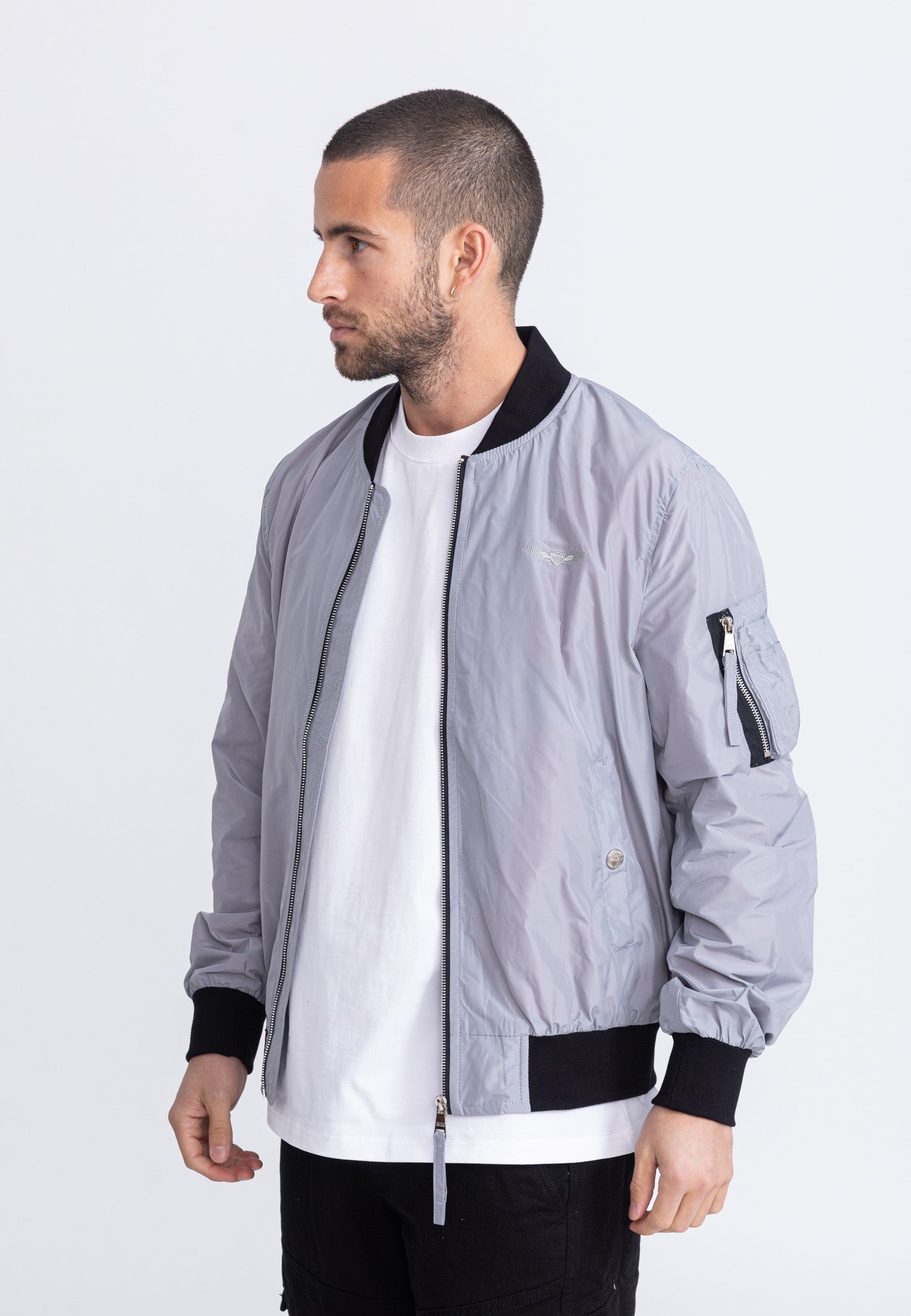 Giacca bomber MA1 M in L.Grey Jackets Bombers Original   