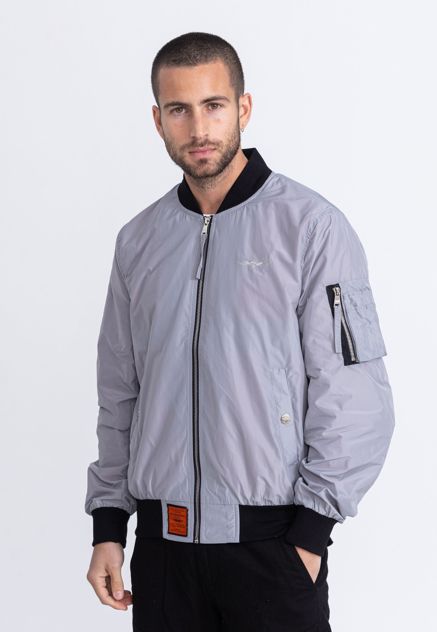 Giacca bomber MA1 M in L.Grey Jackets Bombers Original   