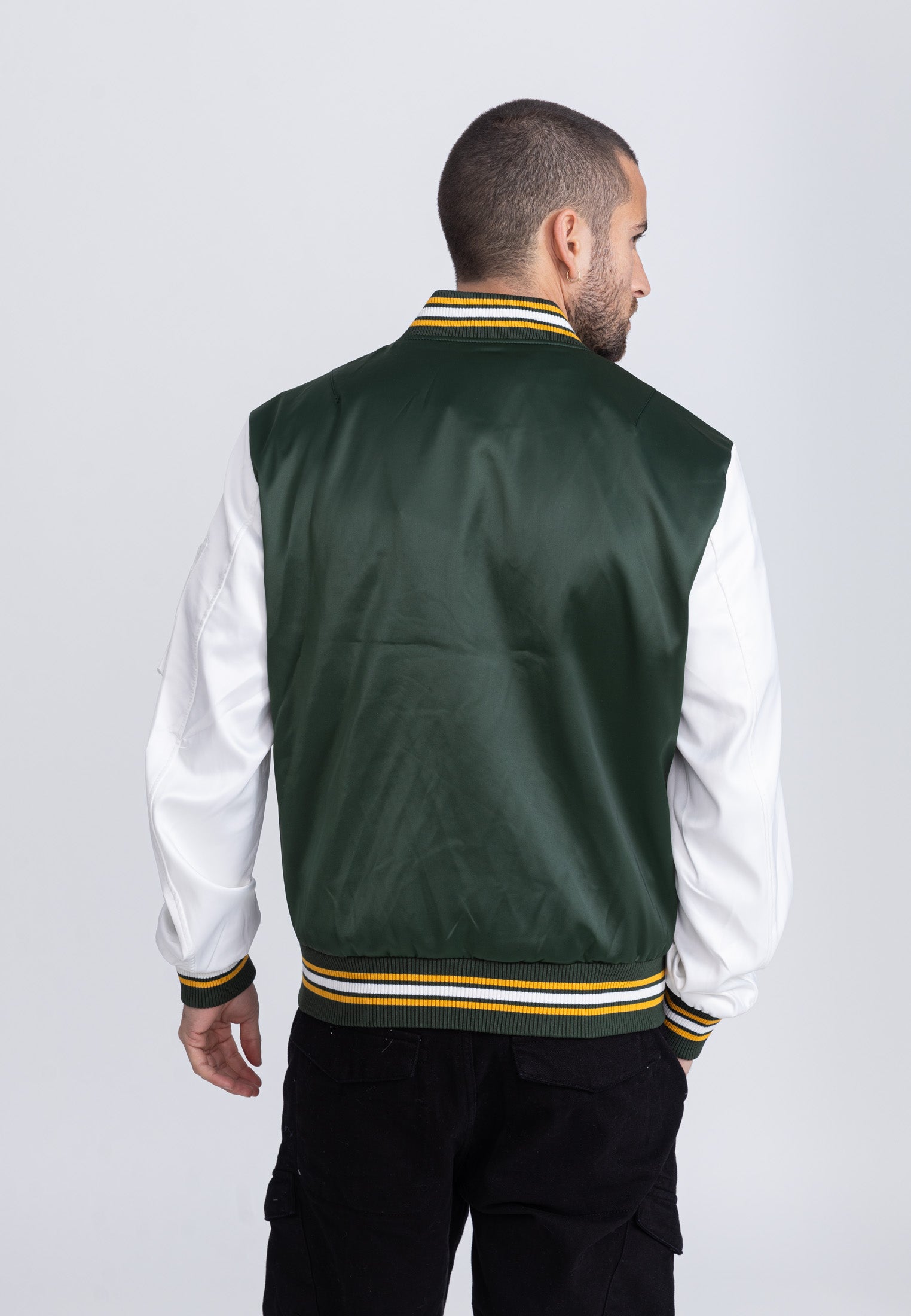 Giacca bomber March M in verde/bianco Bombers Original   