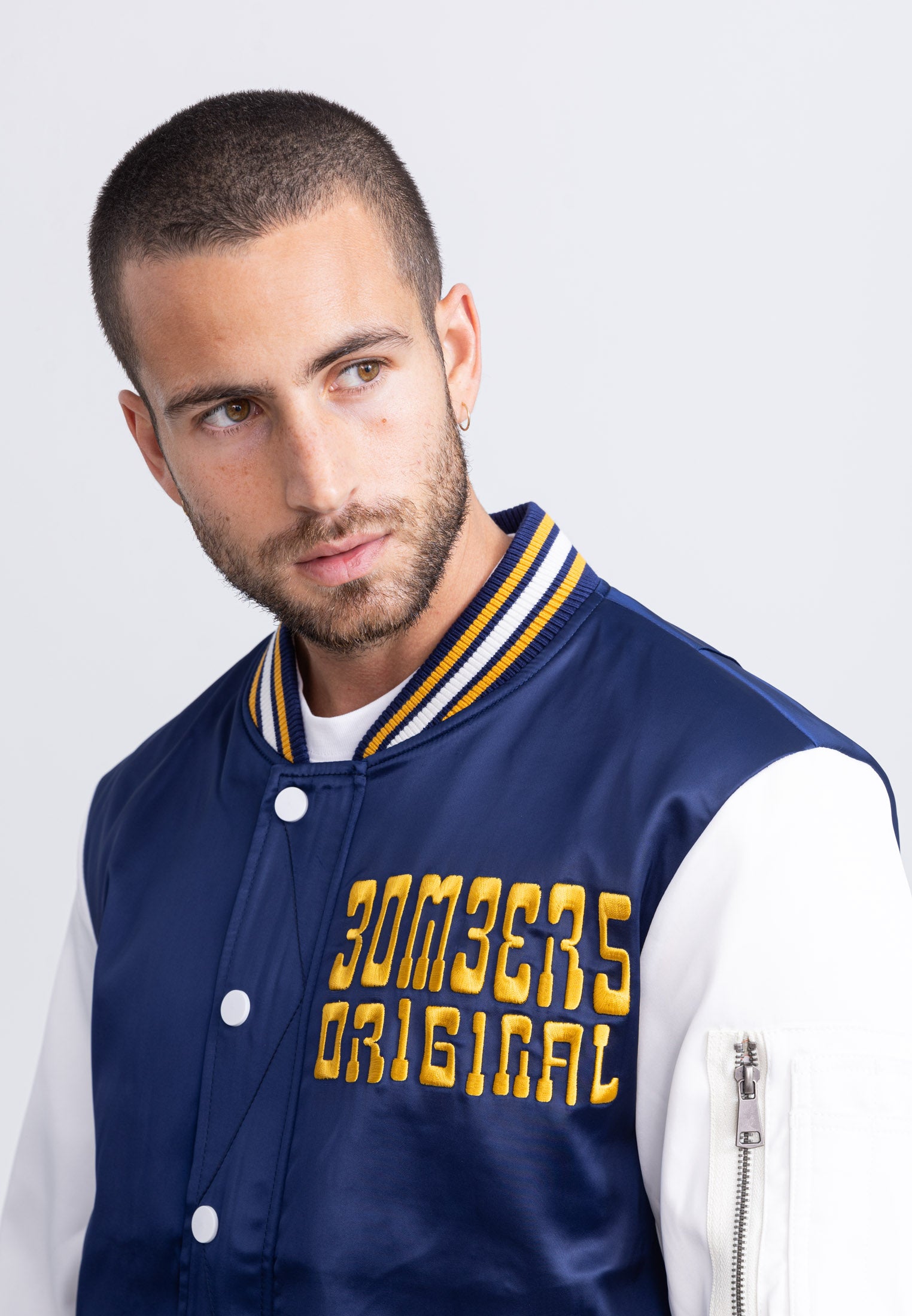 Giubbotto bomber March M in giacca blu/bianco Bombers Original   