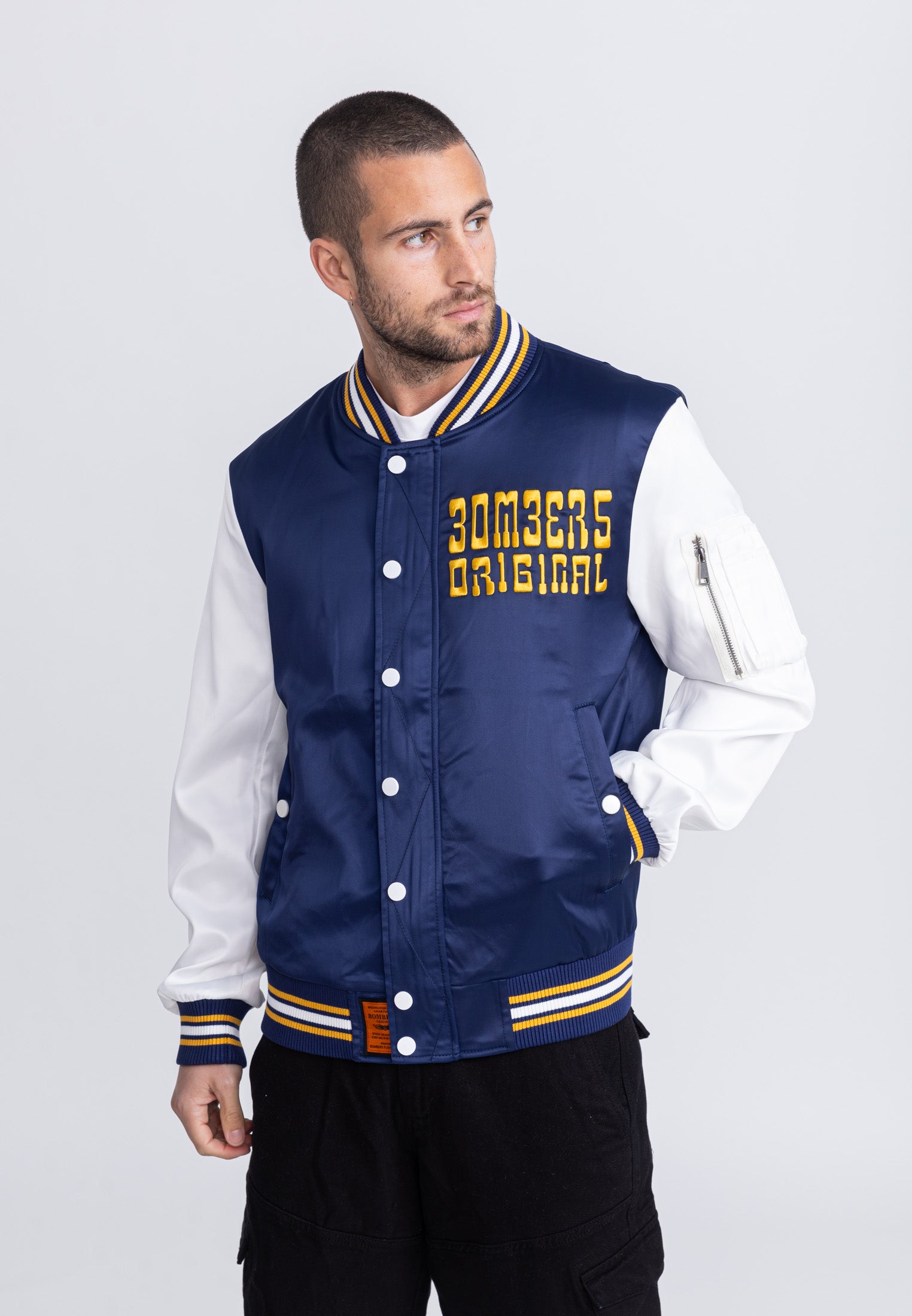 Giubbotto bomber March M in giacca blu/bianco Bombers Original   