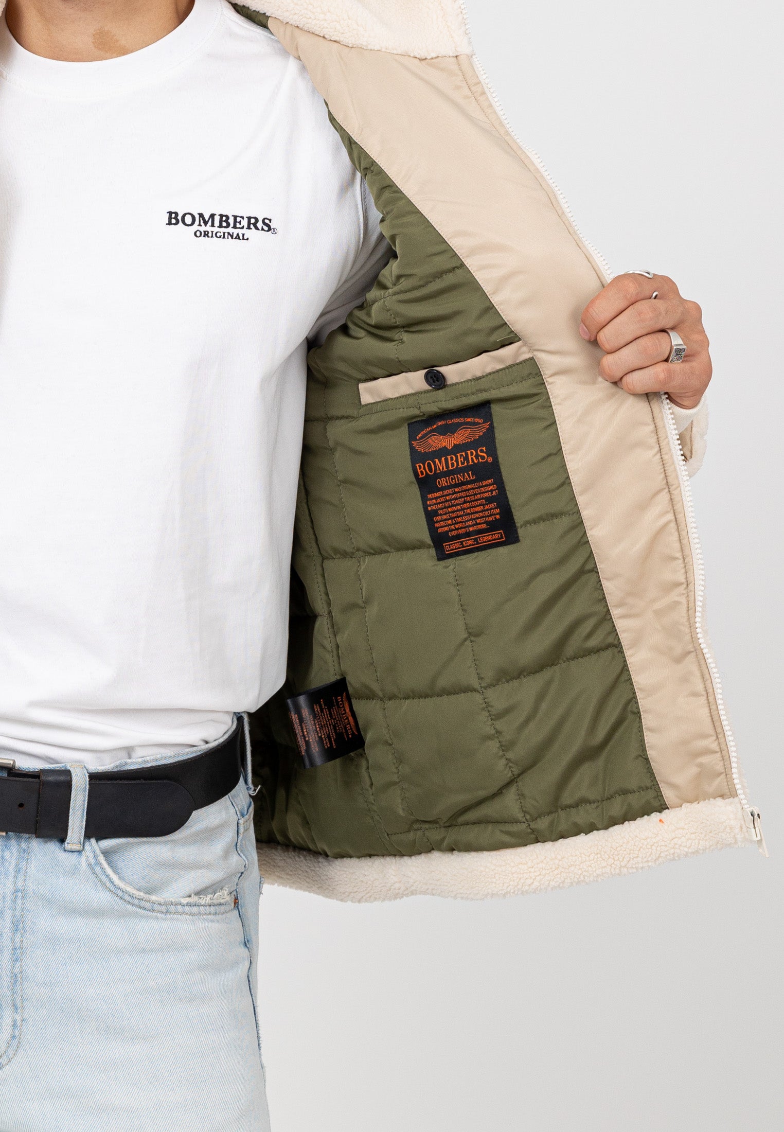 Moncton-M in Giacche Crema Bombers Original