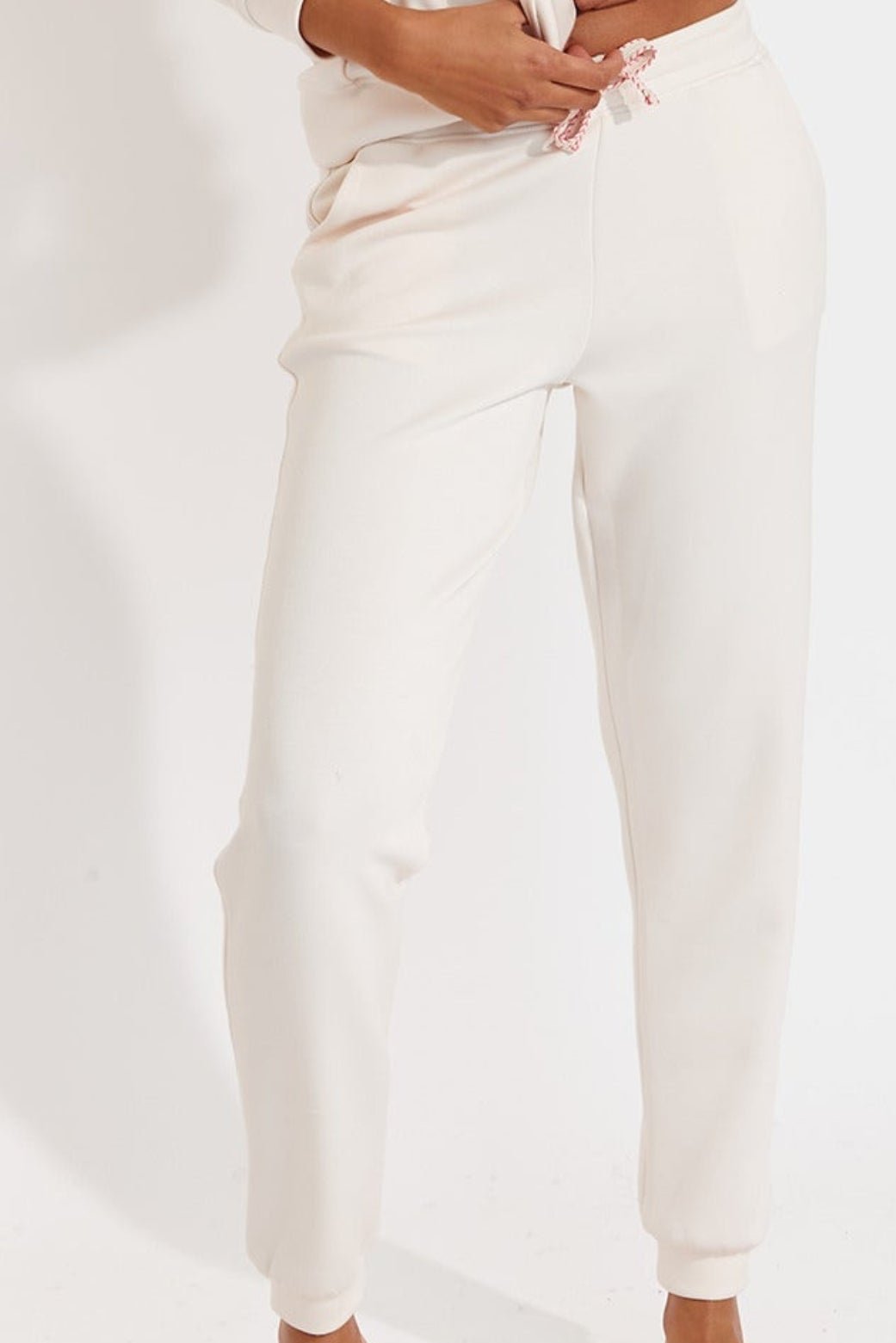 QUICK-BAYJOY pantaloni da jogging in crema Pantaloni Banana Moon   