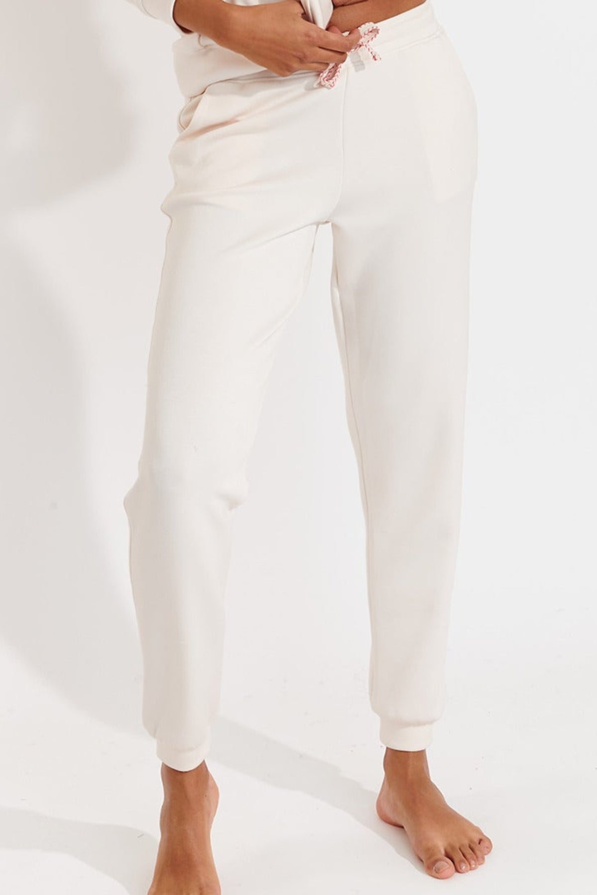 QUICK-BAYJOY pantaloni da jogging in crema Pantaloni Banana Moon   