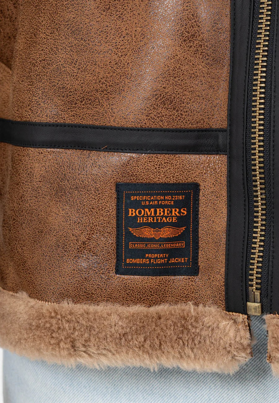 Giacca in pelle RB3-M marrone