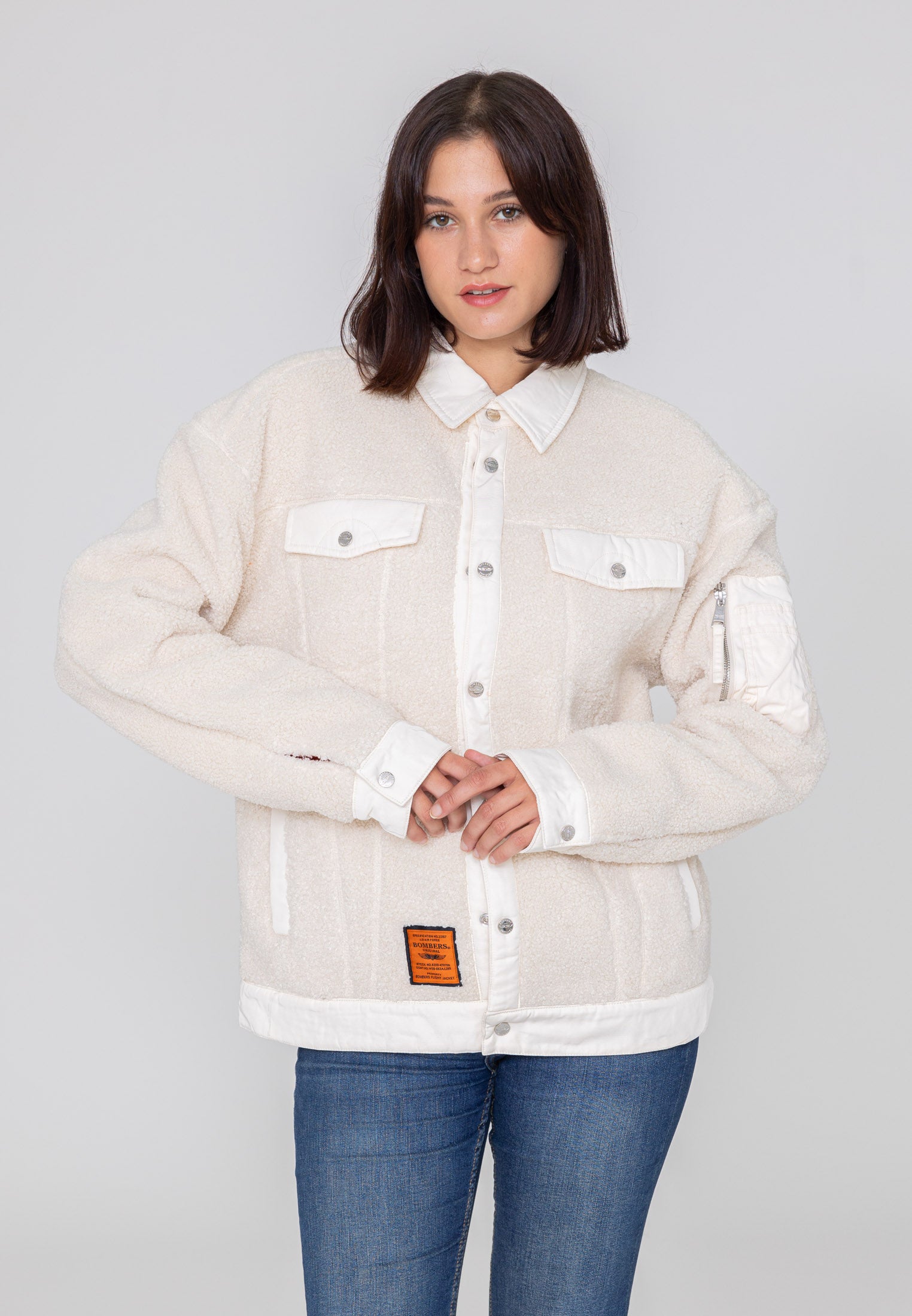 Giacca Saratoga U Sherpa in crema Giacche Bombers Original   