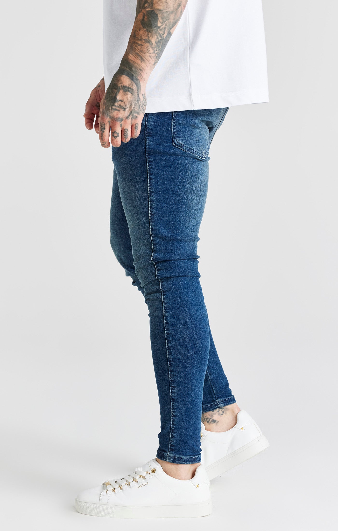 Jeans skinny essenziali in jeans blu SikSilk   