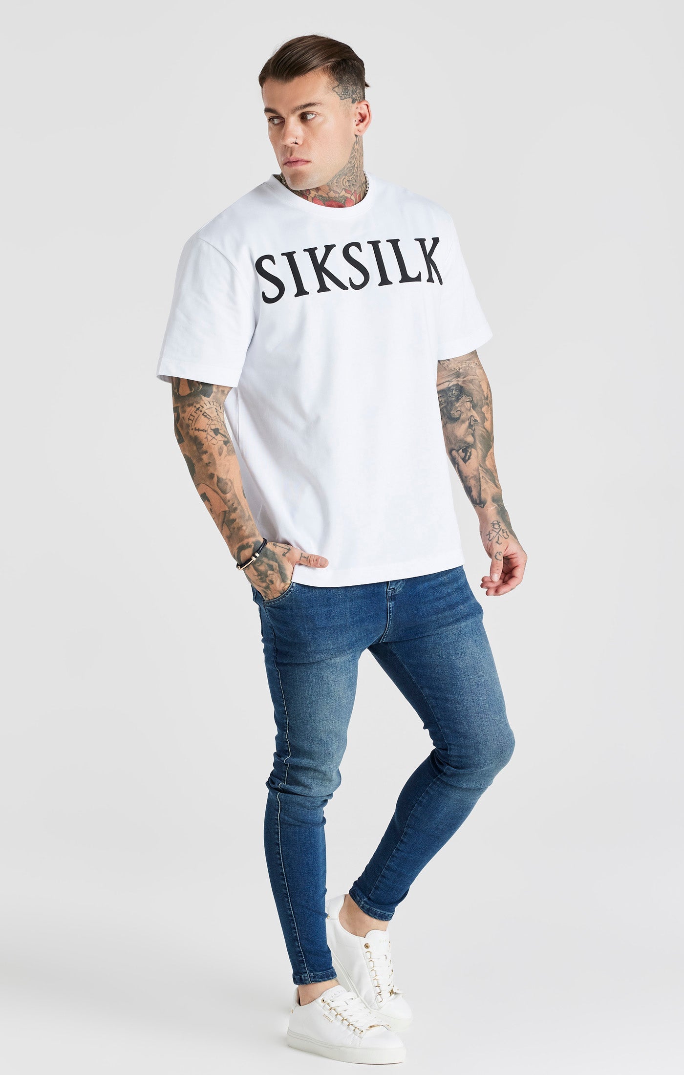 Jeans skinny essenziali in jeans blu SikSilk   