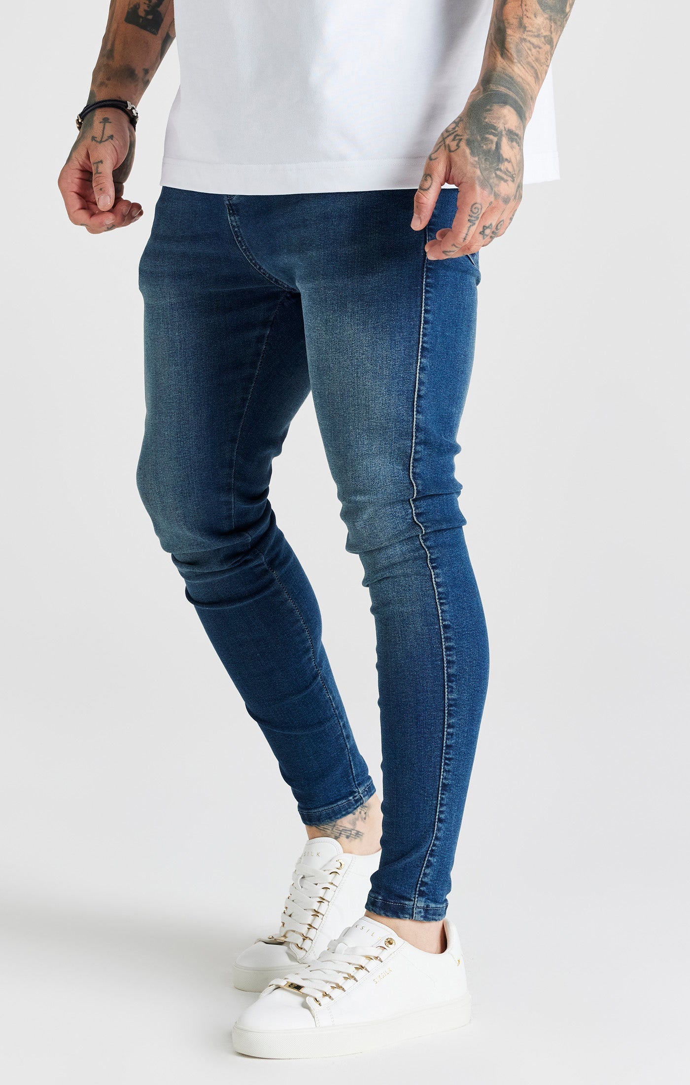 Jeans skinny essenziali in jeans blu SikSilk   