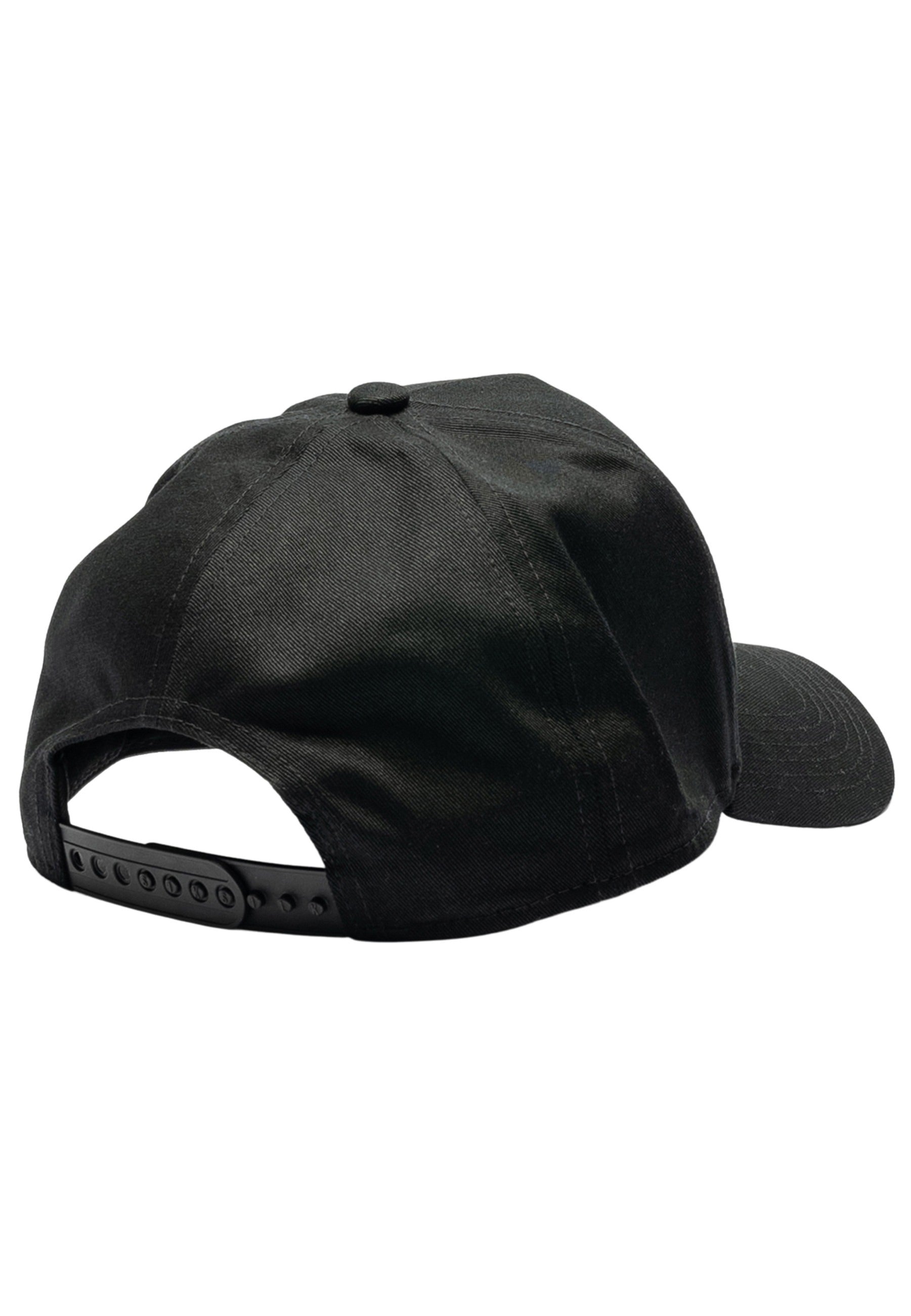 Cappello Trucker con ricamo floreale in nero Cappelli SikSilk   