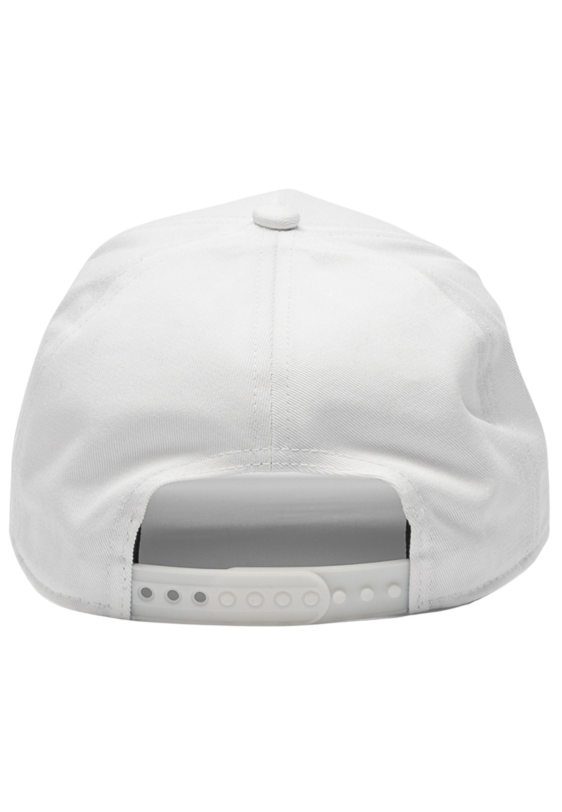 Cappello Trucker con ricamo floreale in cappellini bianchi SikSilk   