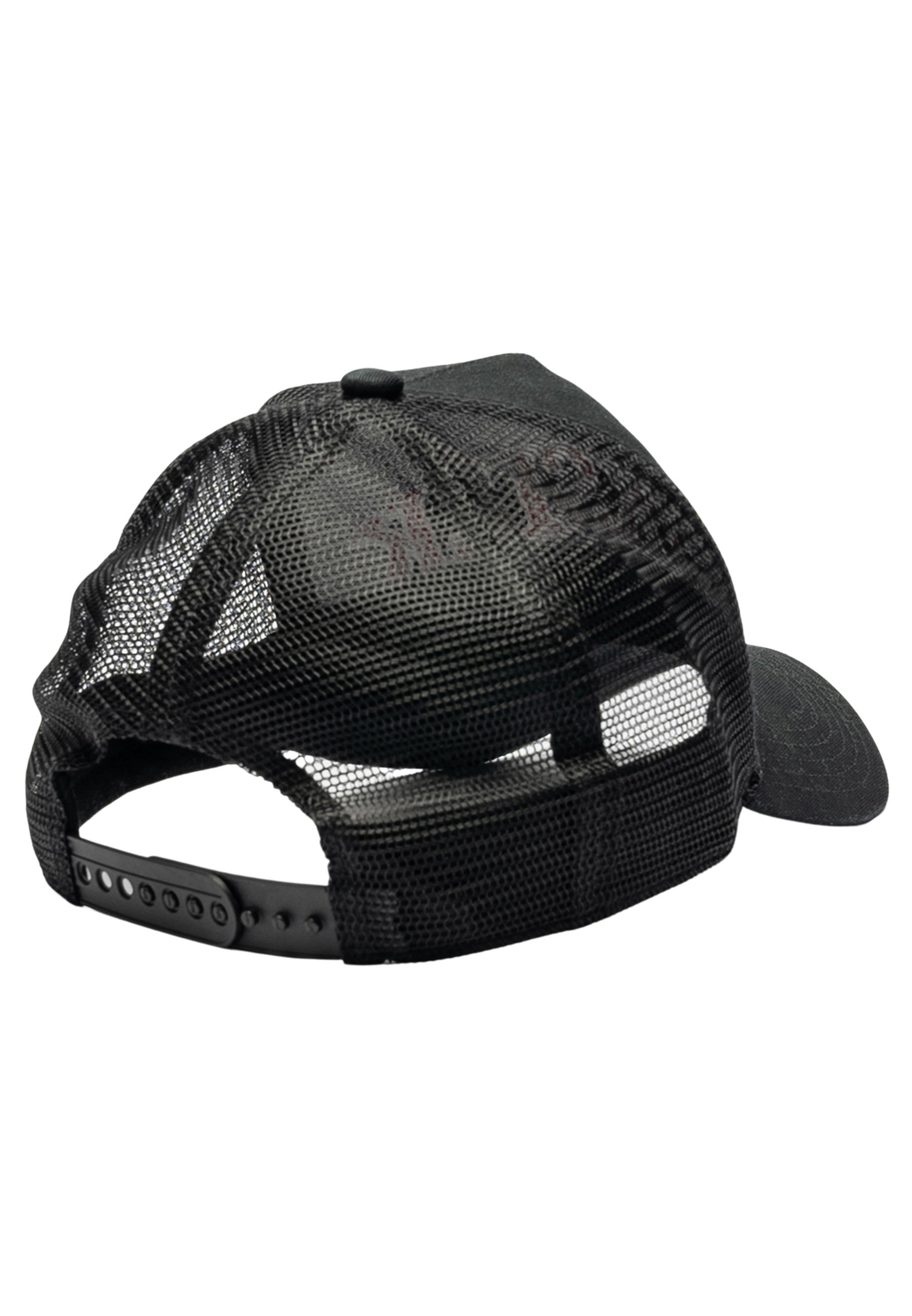 Cappello Trucker con logo Shadow in maglia nera Cappellini SikSilk   