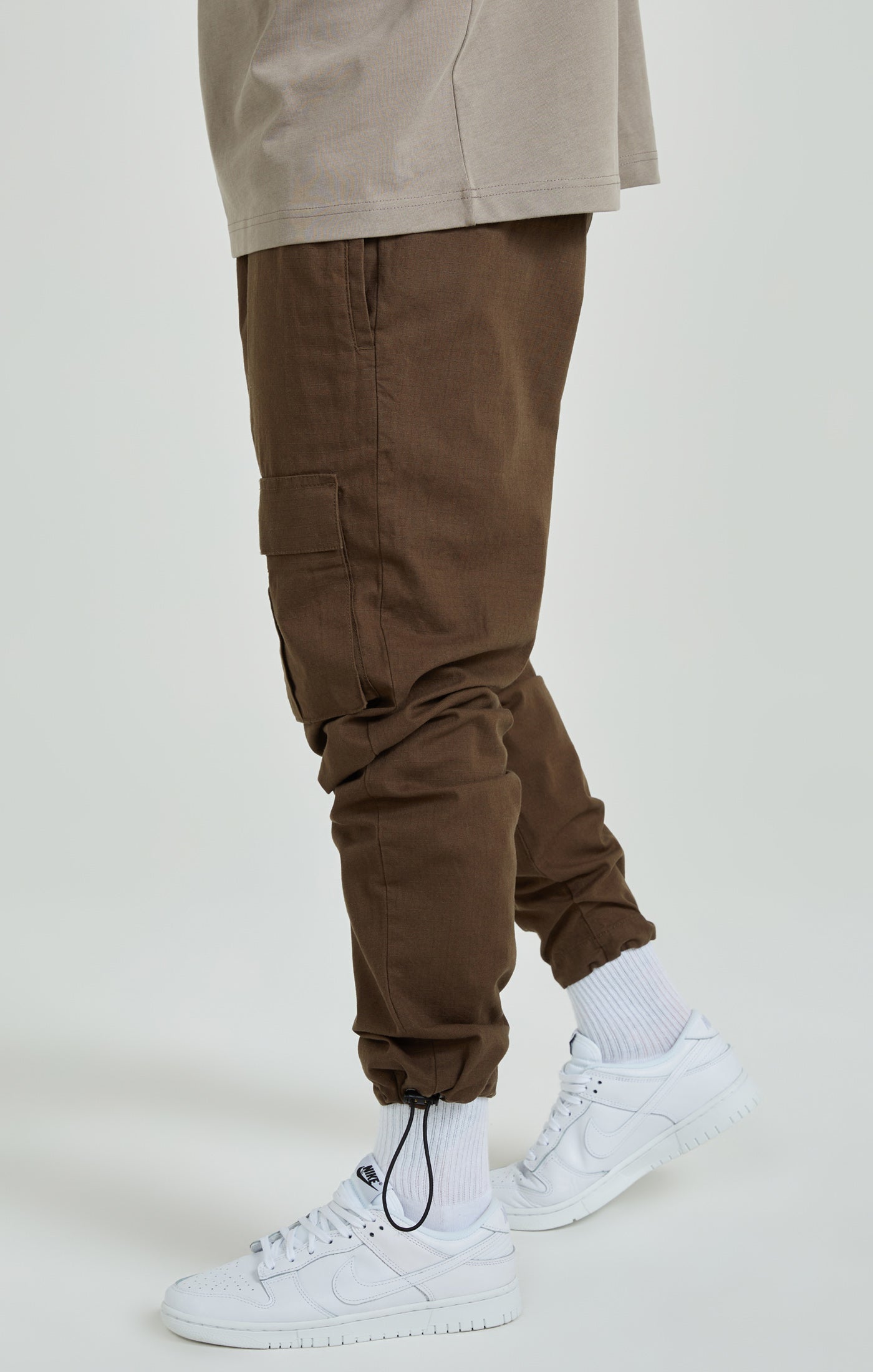 Pantaloni Cargo Ripstop in marrone Pantaloni SikSilk   