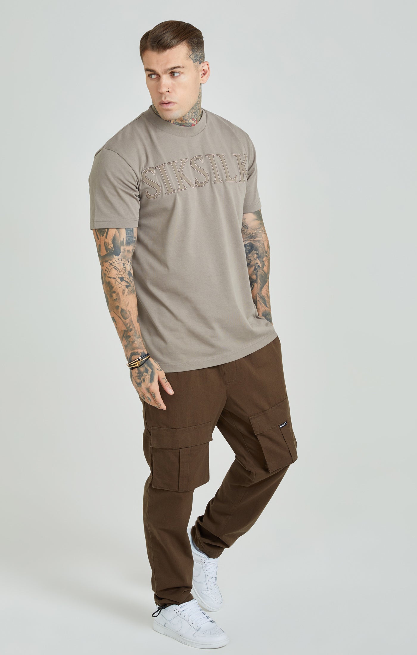 Pantaloni Cargo Ripstop in marrone Pantaloni SikSilk   