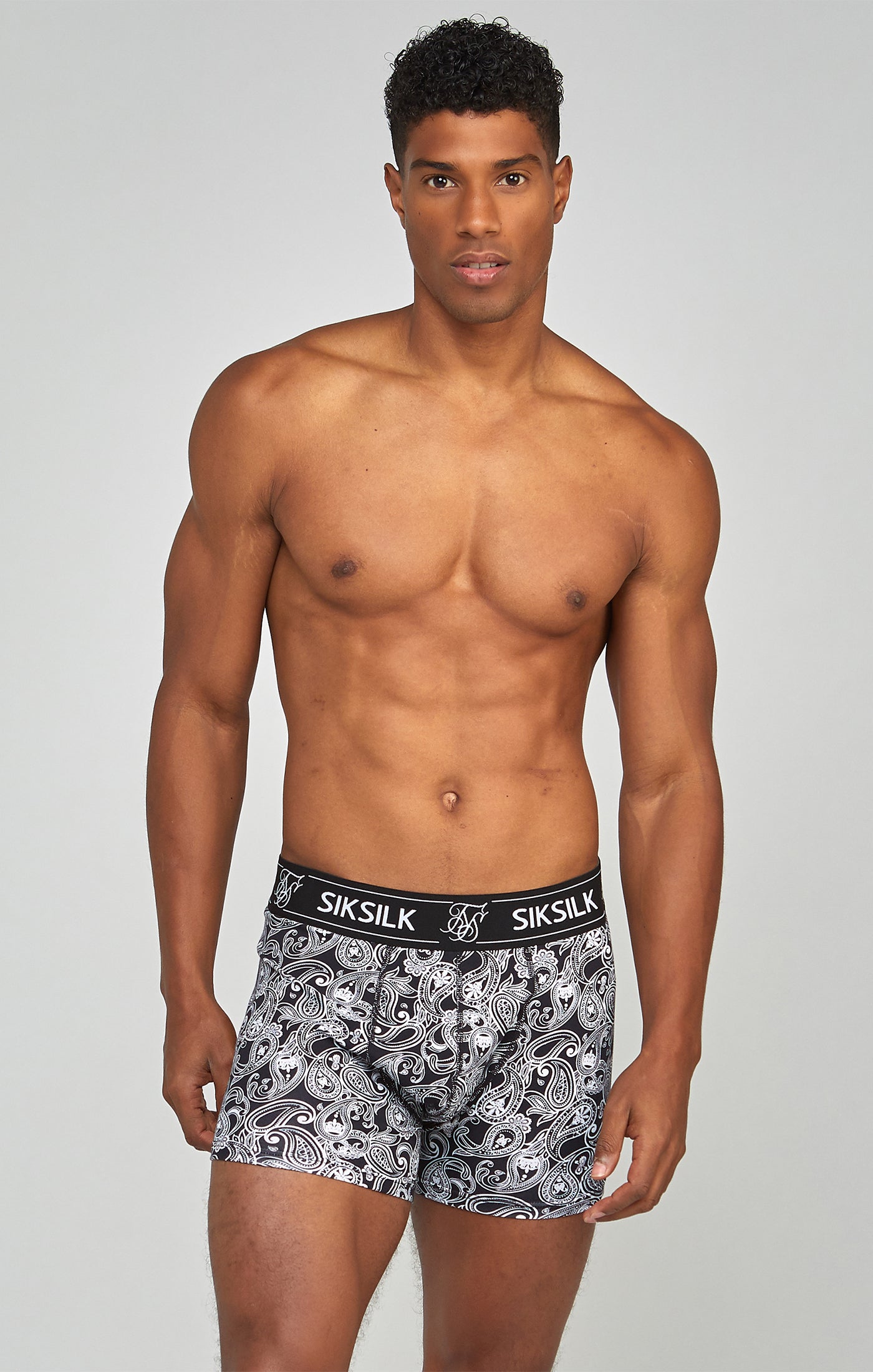 Confezione da 3 boxer Paisley in nero Intimo SikSilk   