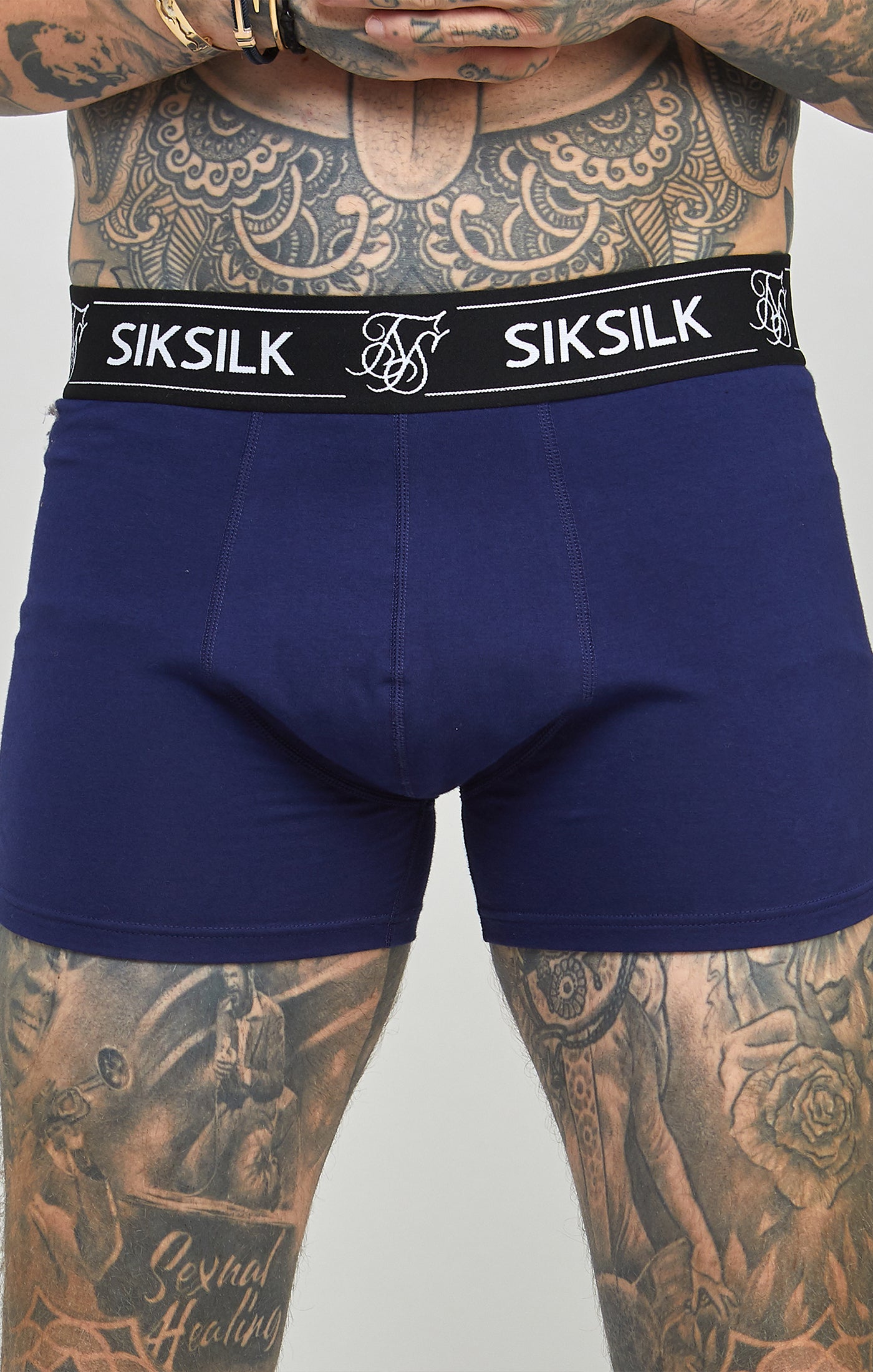 Multi 3 Pack Boxer in Nero, Navy, Borgogna Intimo SikSilk   