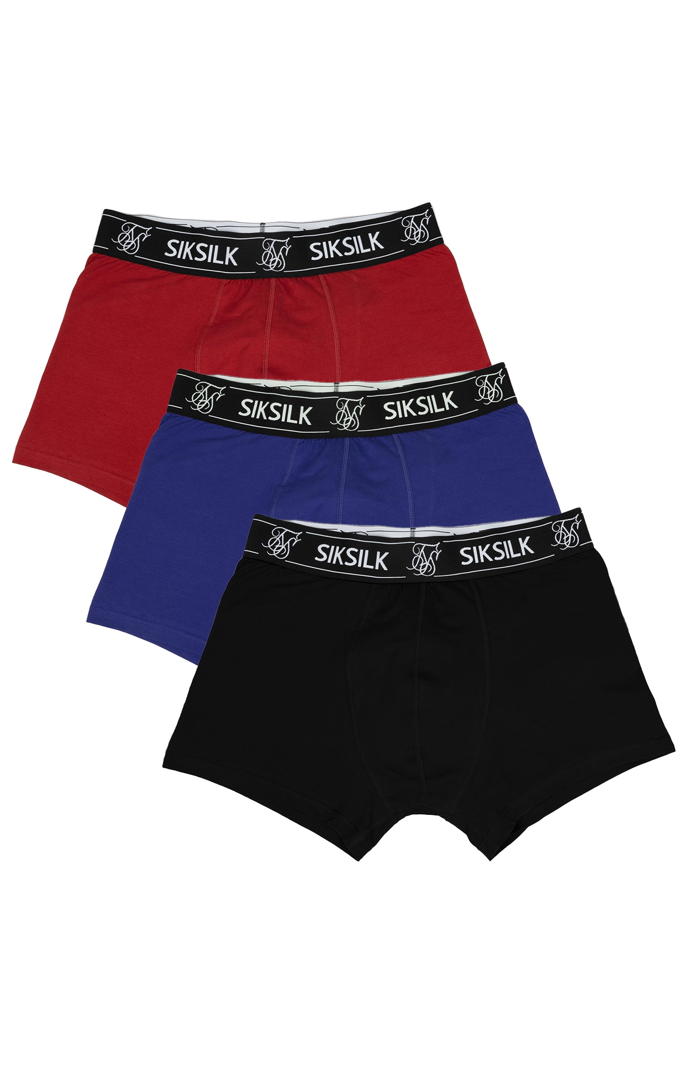 Multi 3 Pack Boxer in Nero, Navy, Borgogna Intimo SikSilk   