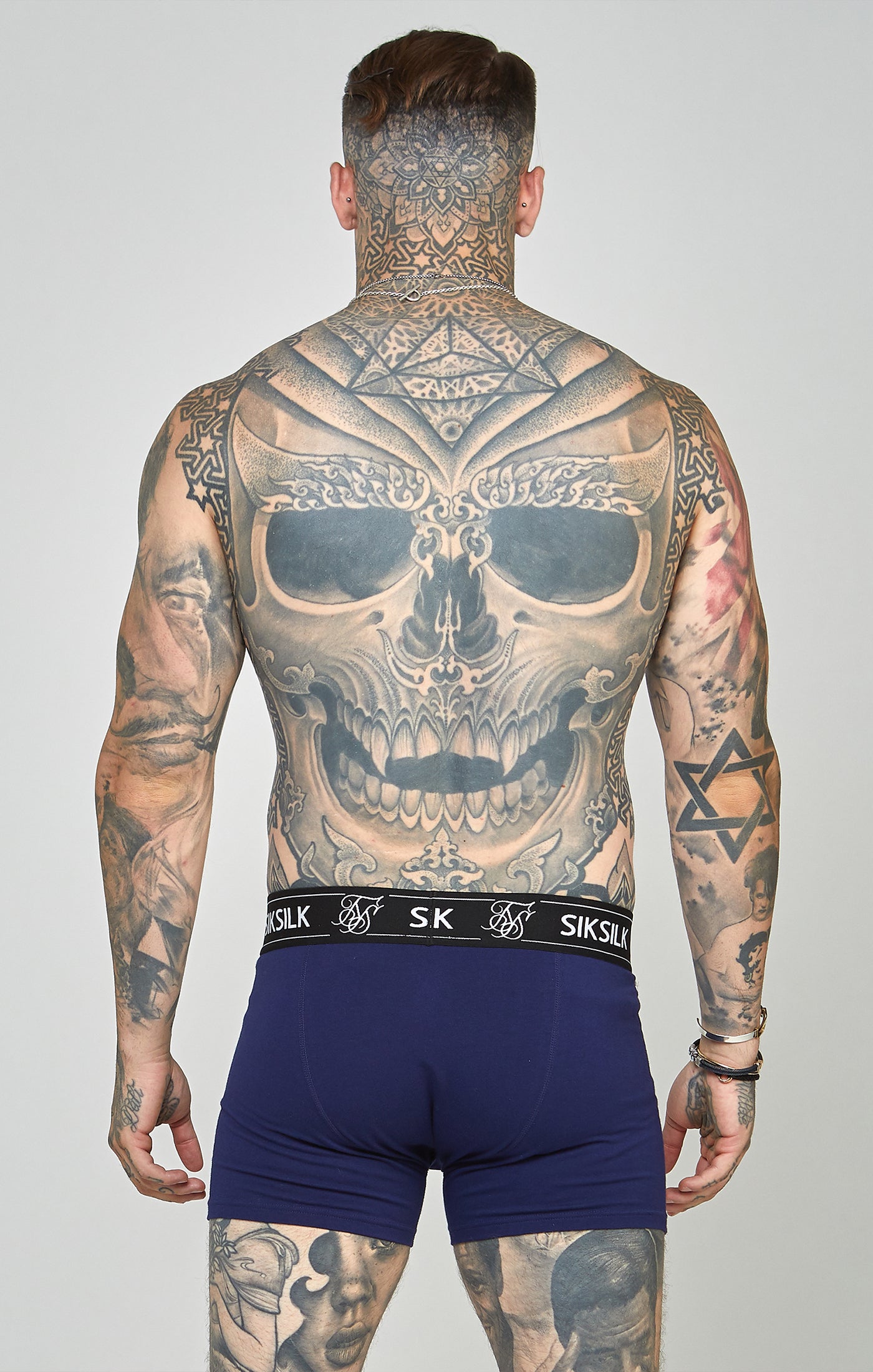 Multi 3 Pack Boxer in Nero, Navy, Borgogna Intimo SikSilk   