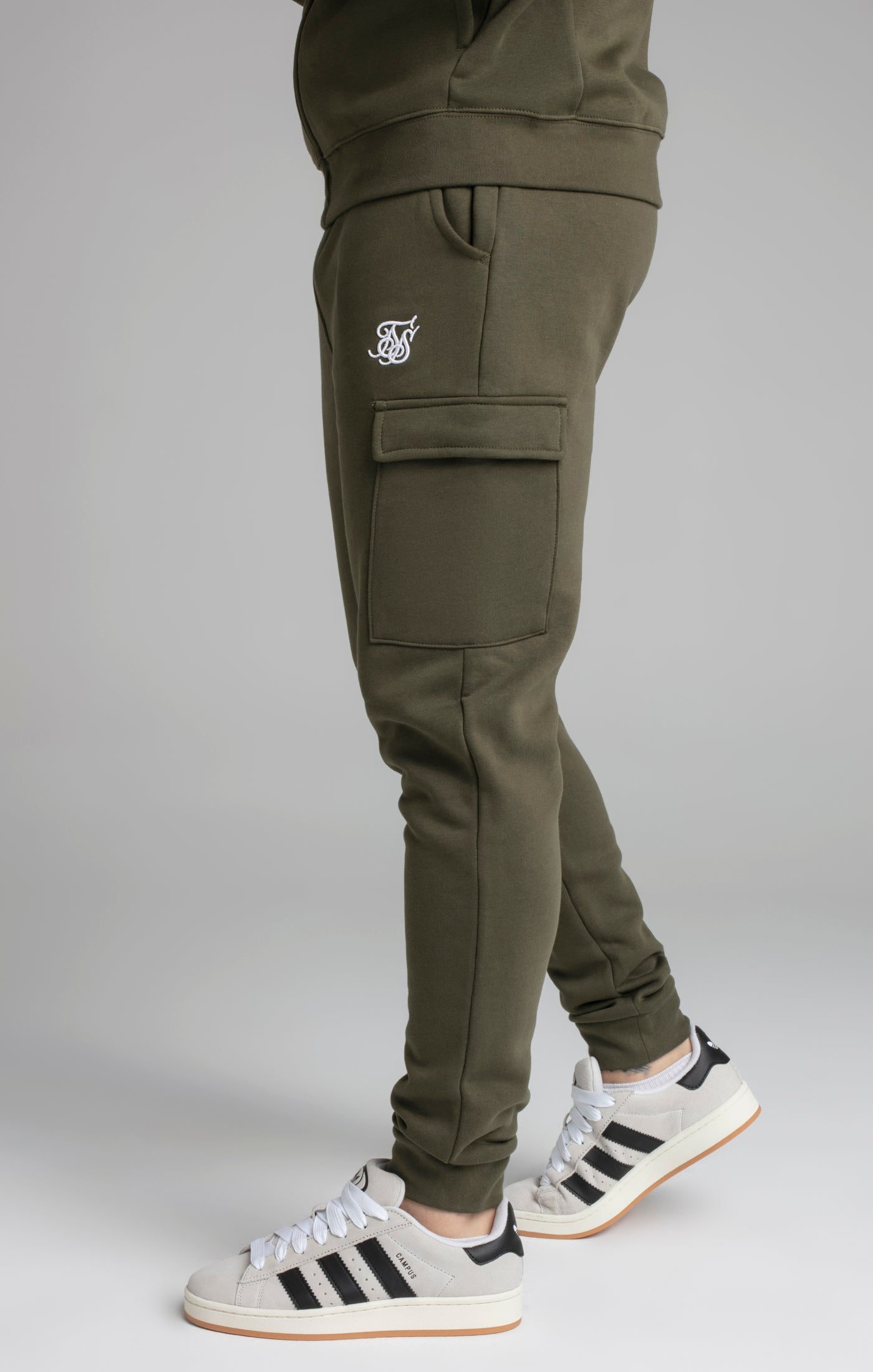 Pantaloni essenziali Cargo Jogger in Khaki SikSilk   