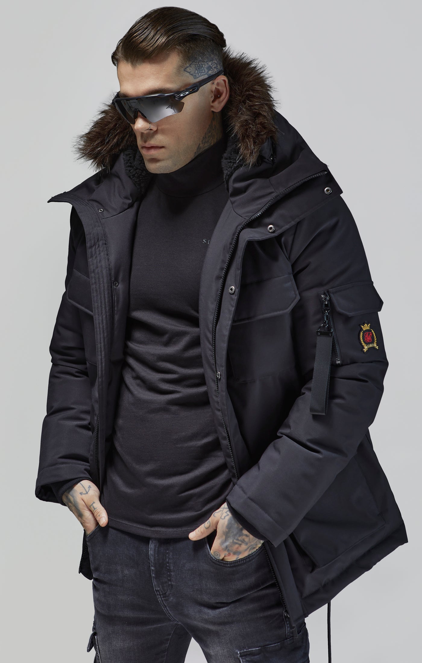 Parka in giacche nere SikSilk   