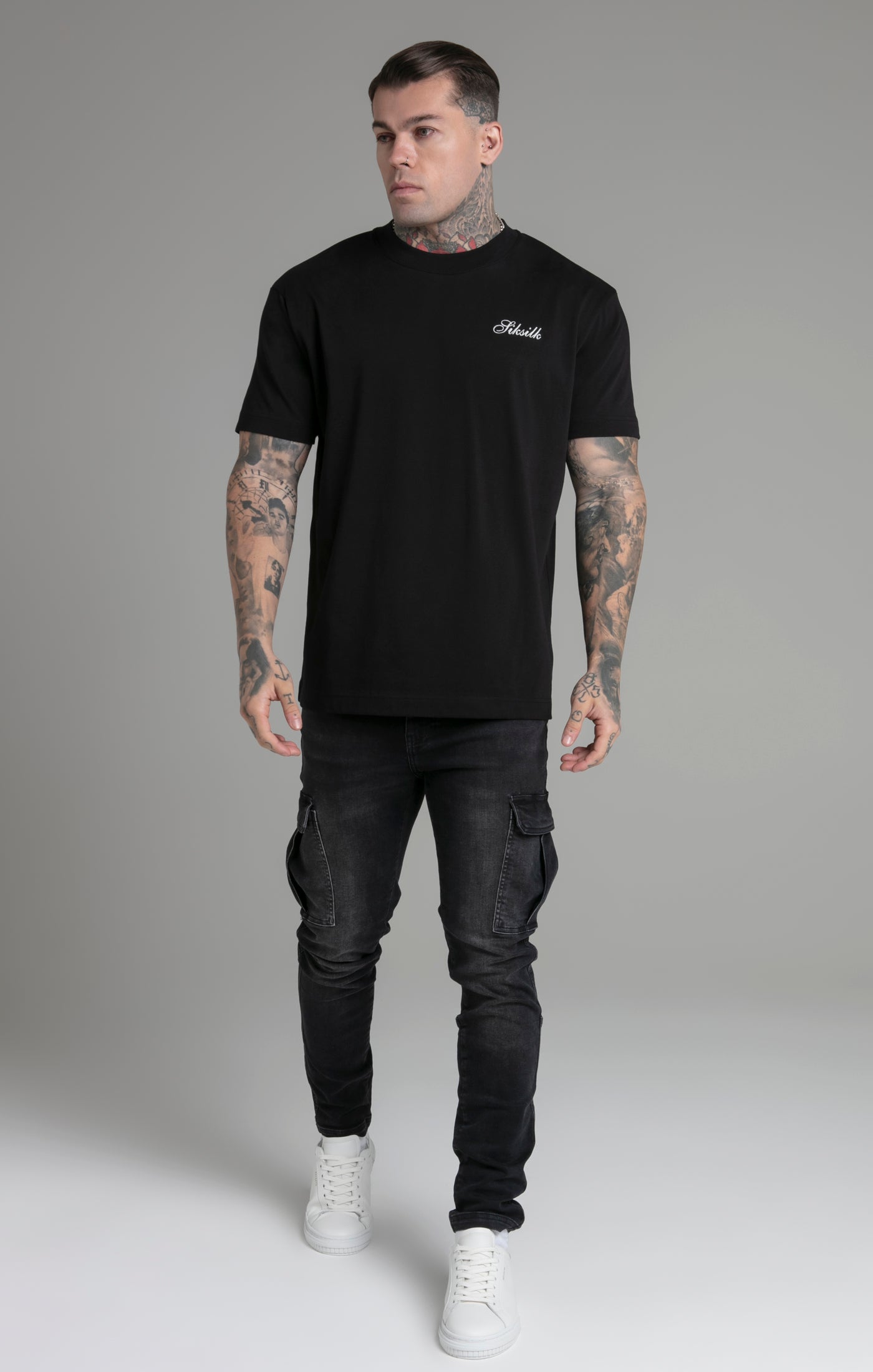 Maglietta grafica in nero Magliette SikSilk   