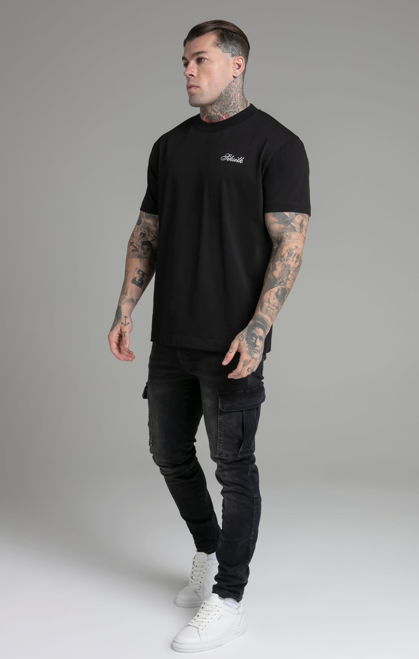 Maglietta grafica in nero Magliette SikSilk   