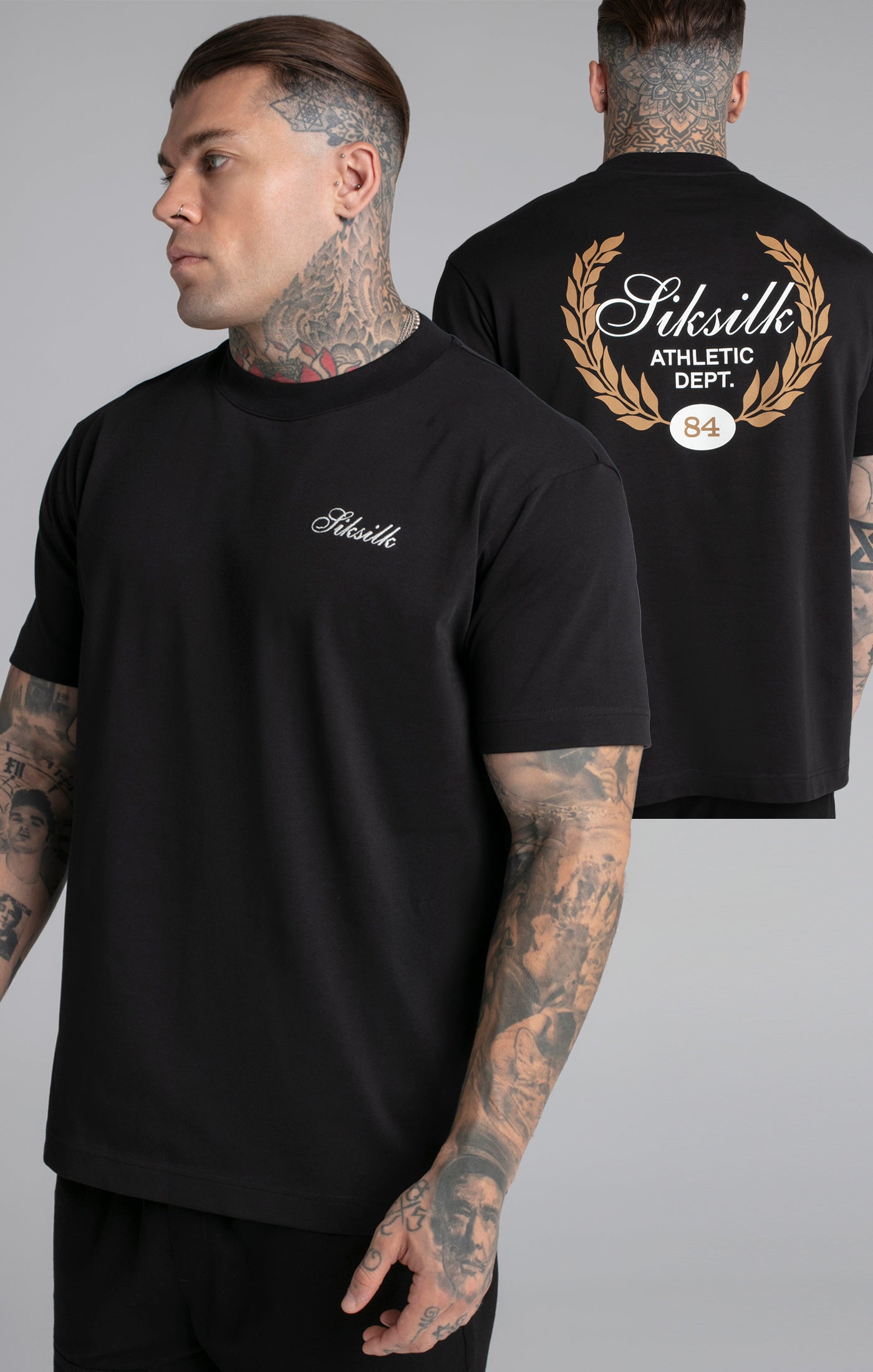 Maglietta grafica in nero Magliette SikSilk   