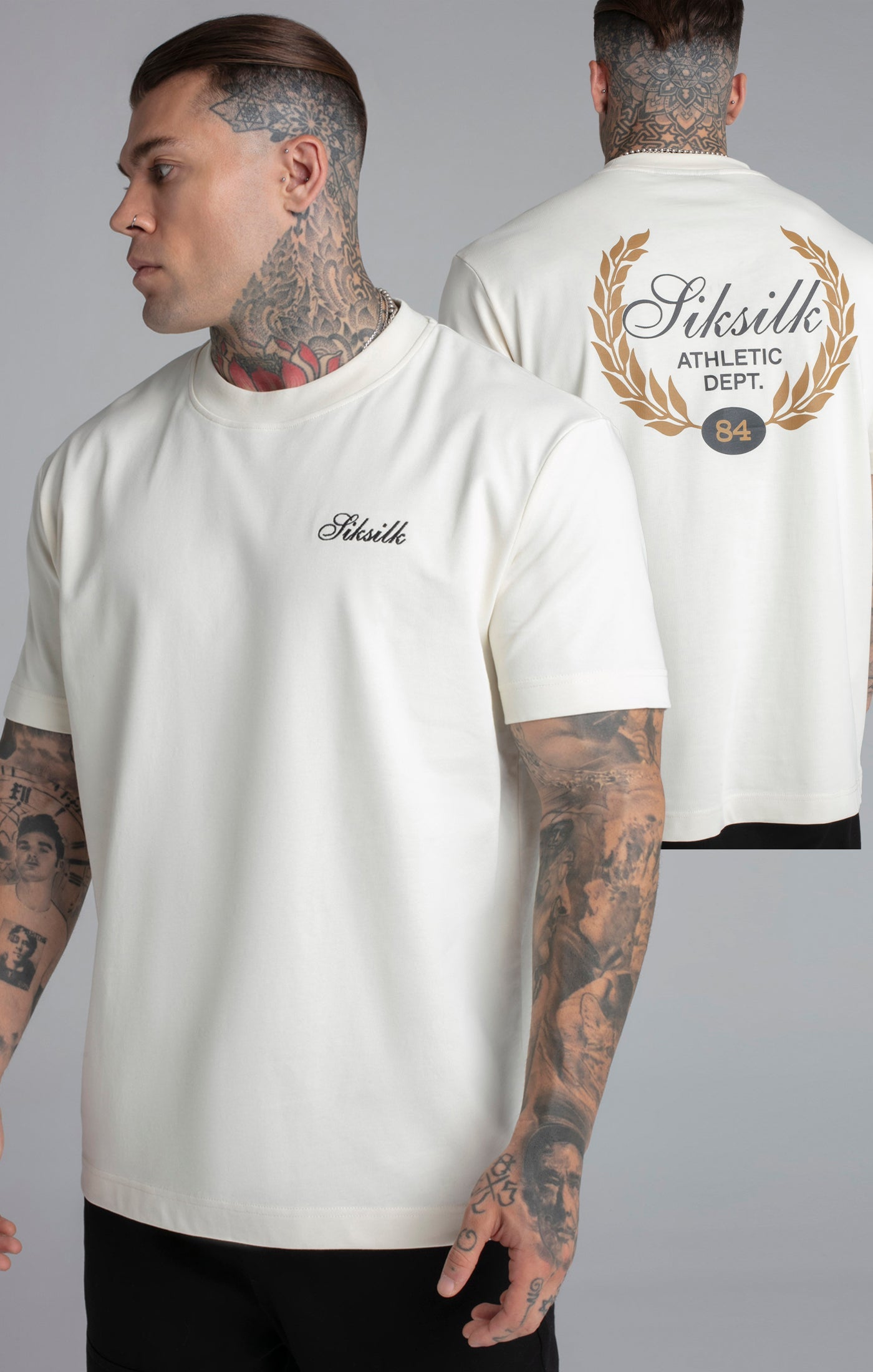 Maglietta grafica in ecru T-shirt SikSilk   