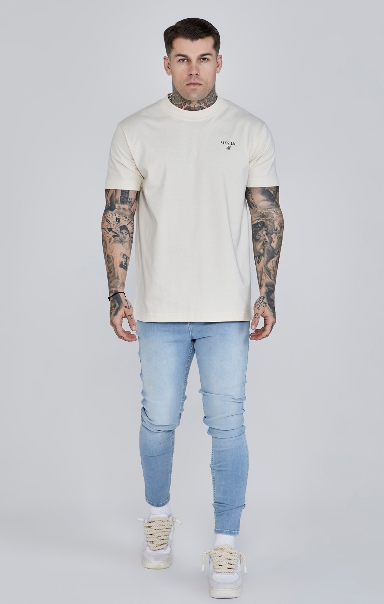 Jeans skinny in jeans blu SikSilk   