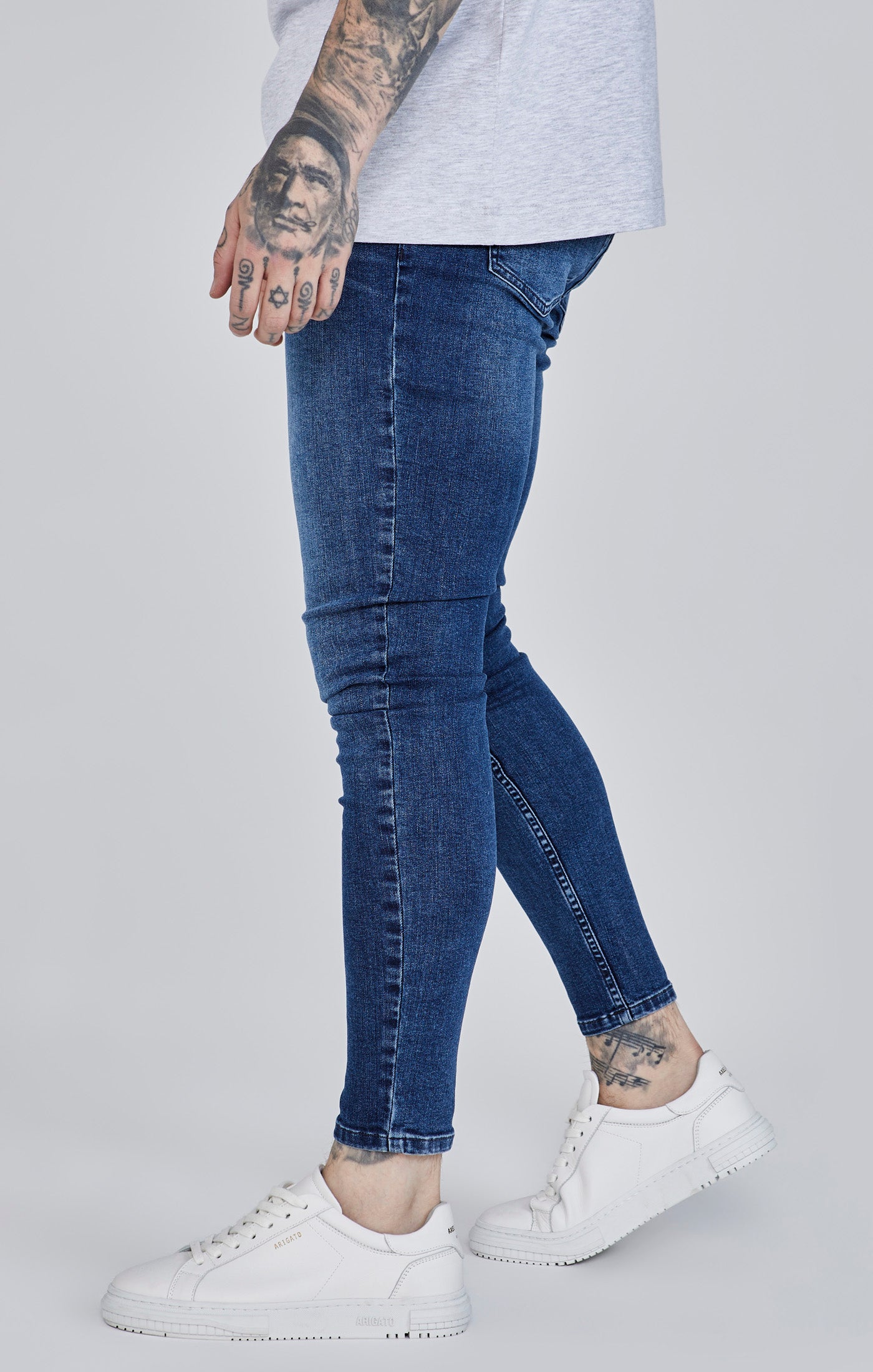 Jeans skinny in jeans blu SikSilk   