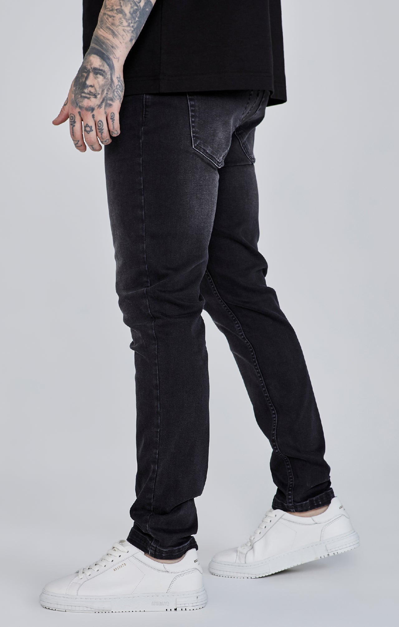 Jeans slim fit in nero Jeans SikSilk   