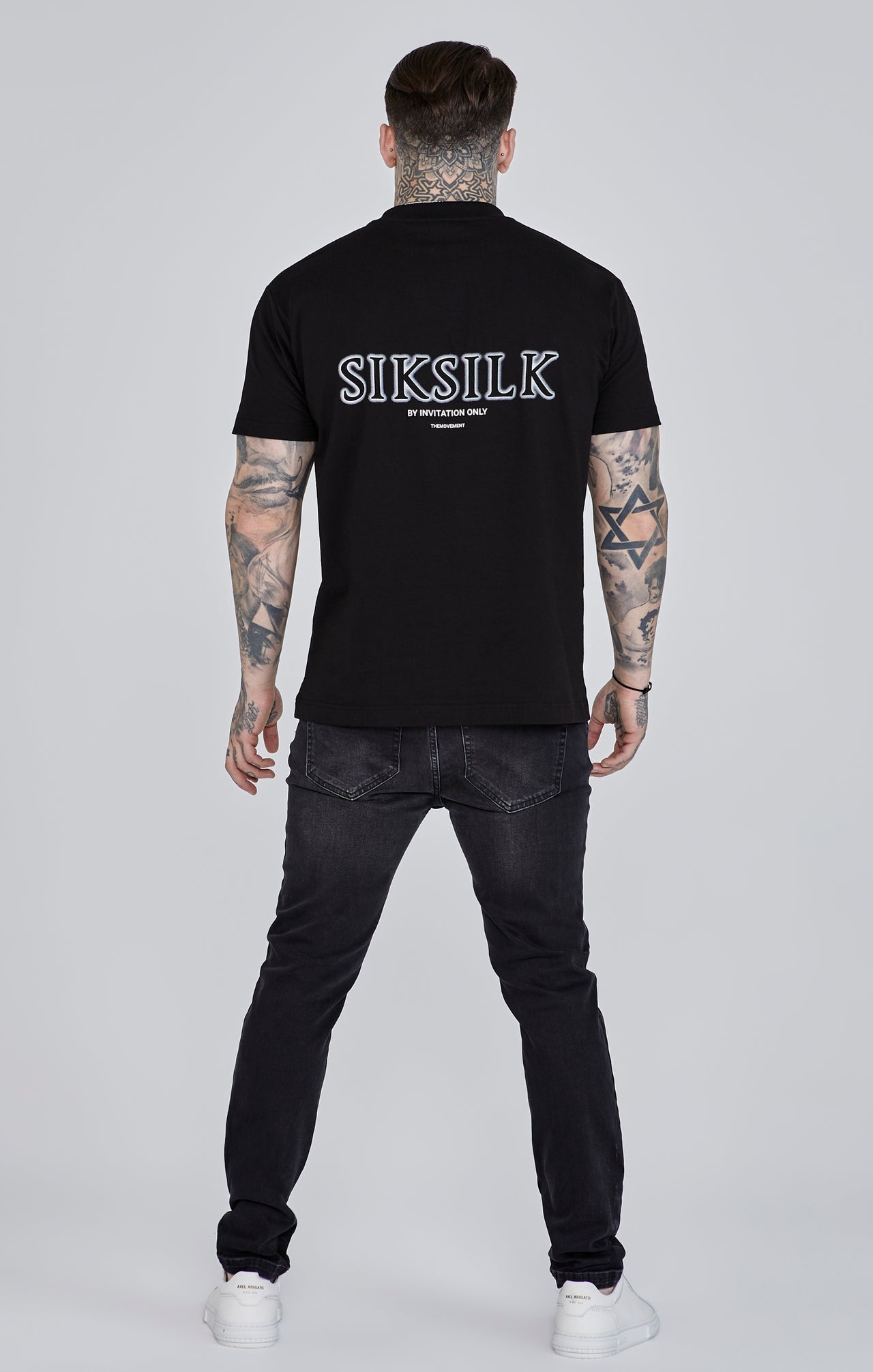 Jeans slim fit in nero Jeans SikSilk   