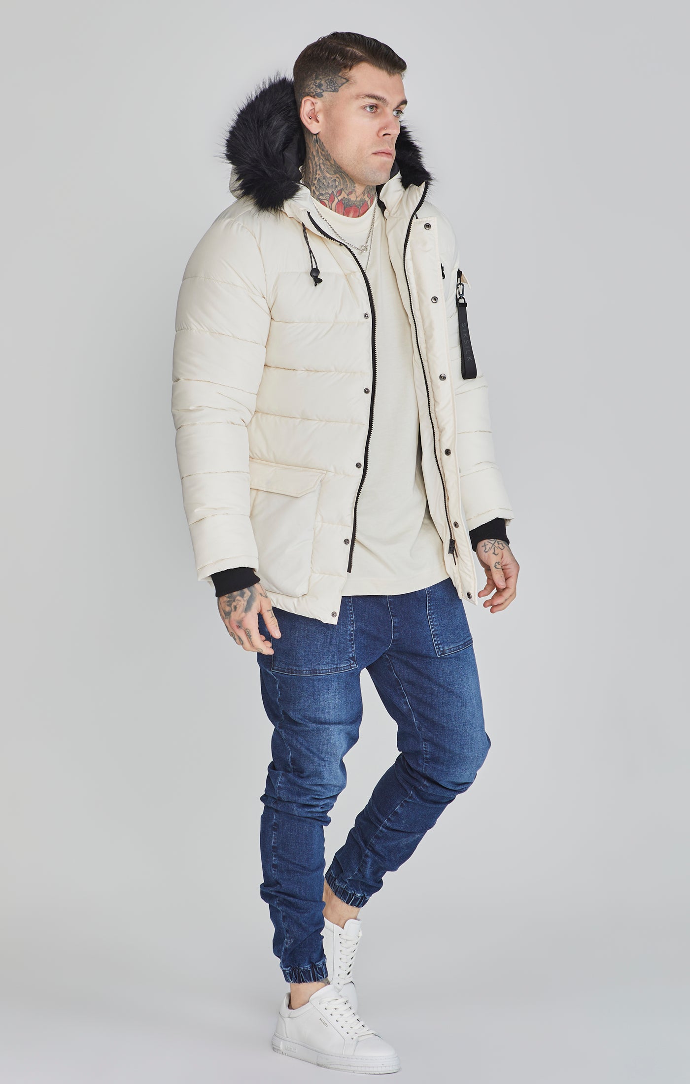 Parka in ecru Giacche SikSilk   