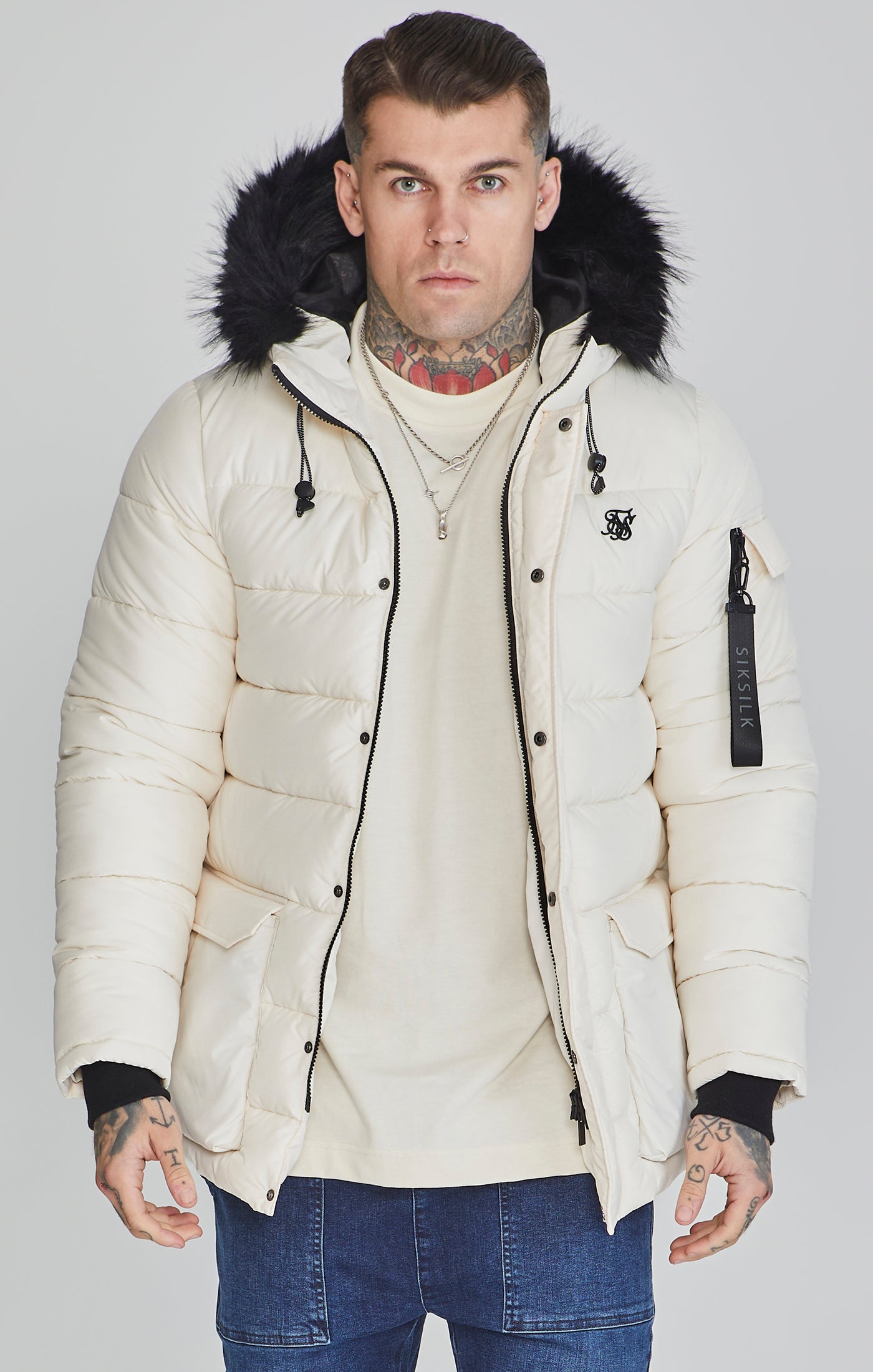 Parka in ecru Giacche SikSilk   