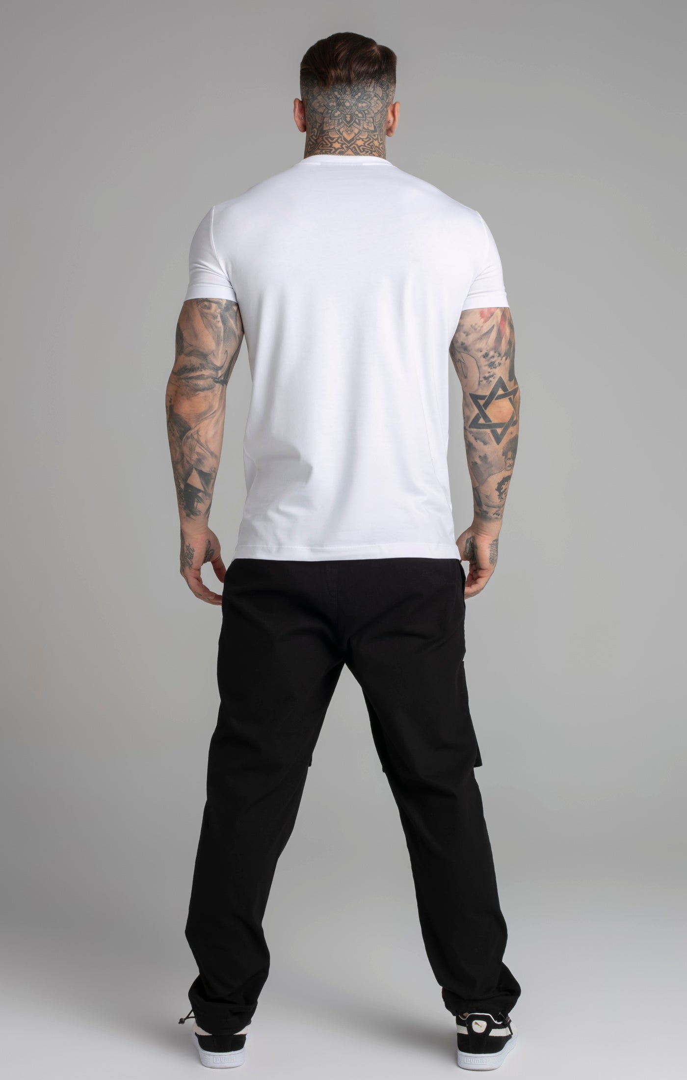 Maglietta Muscle Fit in bianco Magliette SikSilk   