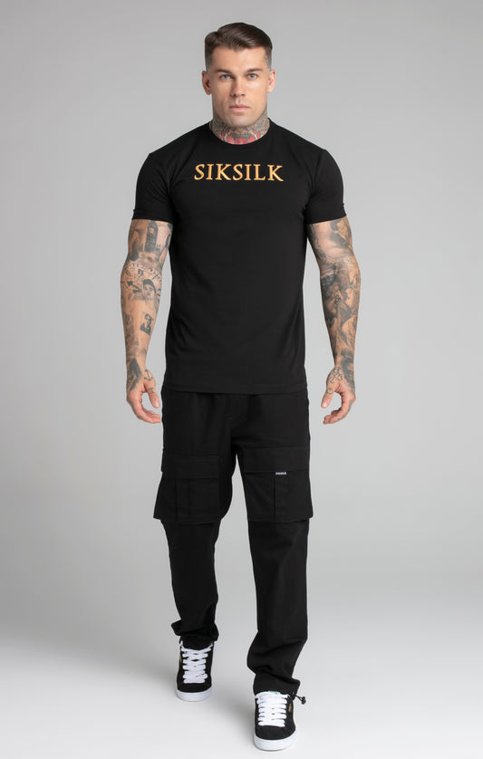 Maglietta Muscle Fit in nero Magliette SikSilk   