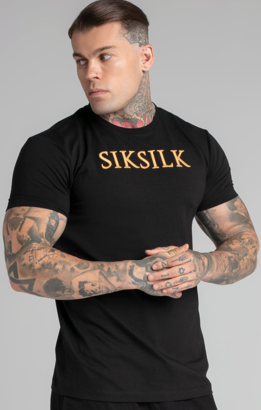 Maglietta Muscle Fit in nero Magliette SikSilk   