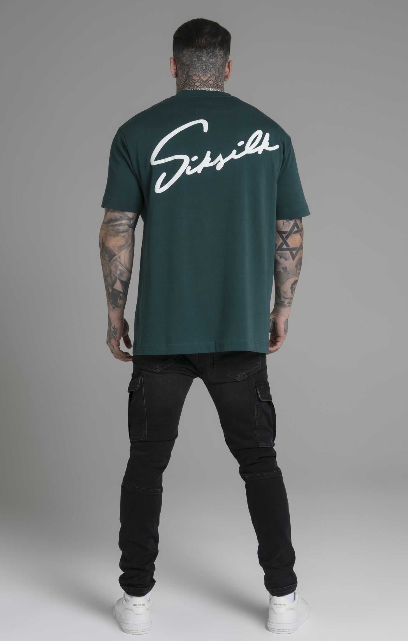 Maglietta Script in verde Magliette SikSilk   