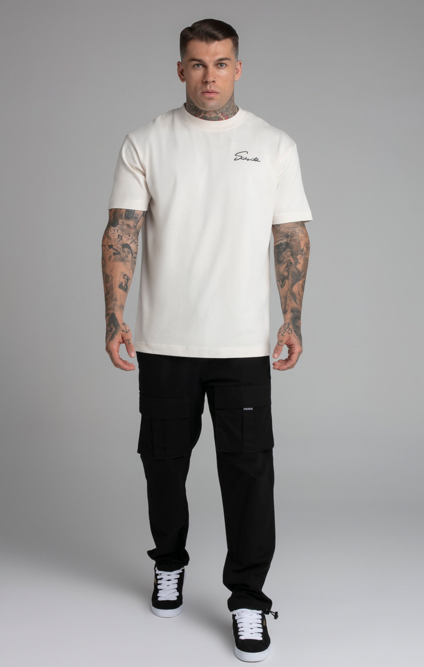 T-shirt Script in ecru T-shirt SikSilk   