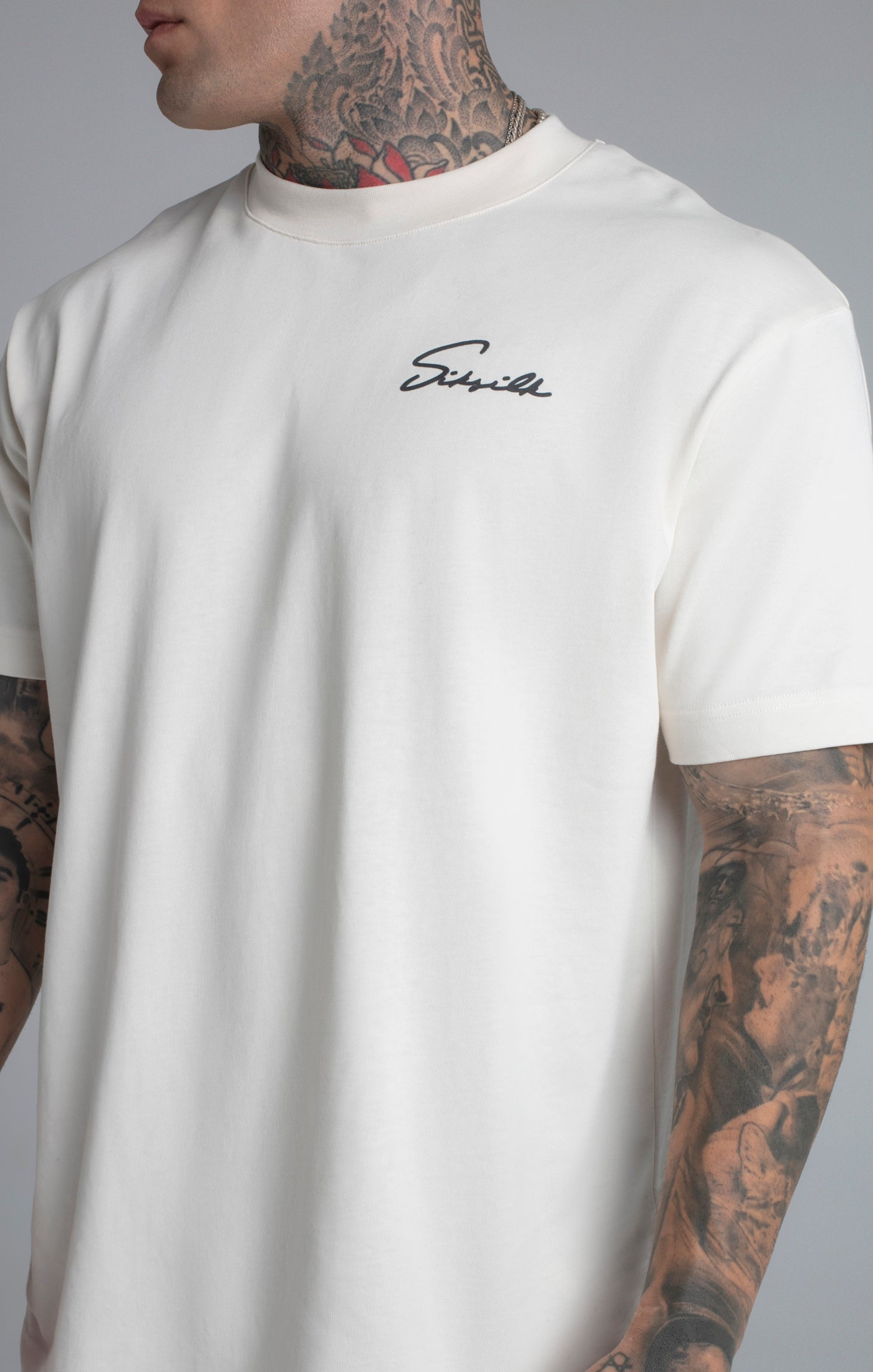 T-shirt Script in ecru T-shirt SikSilk   