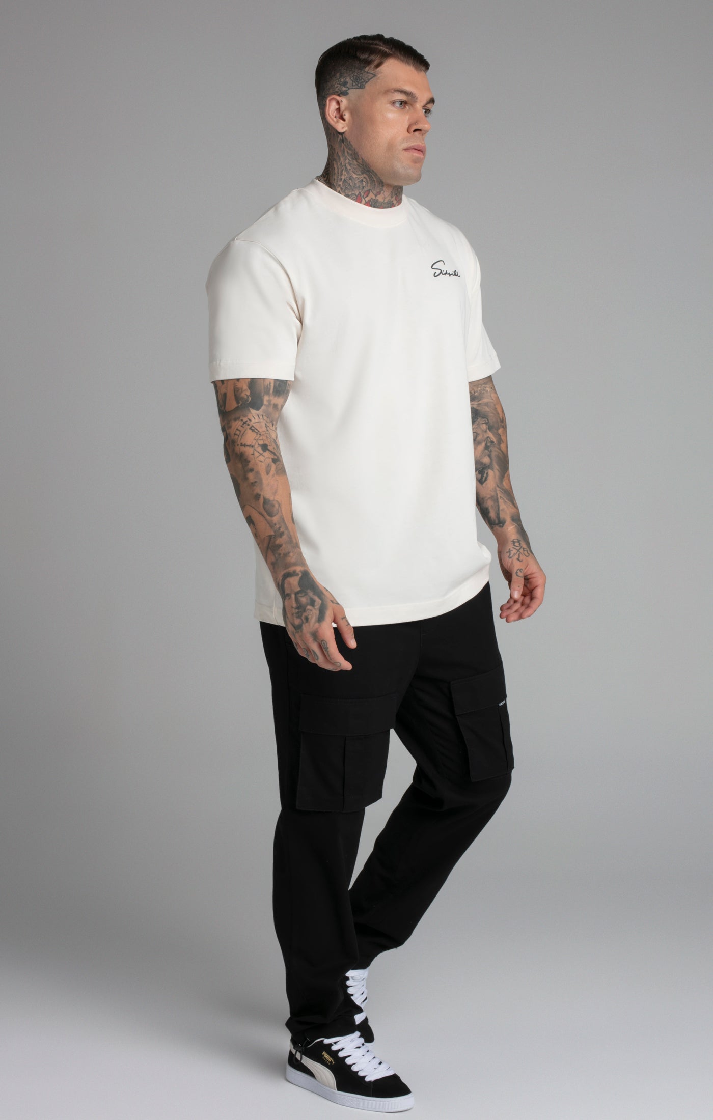 T-shirt Script in ecru T-shirt SikSilk   