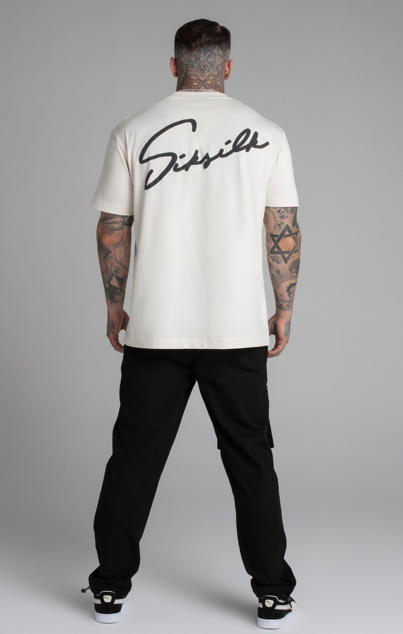 T-shirt Script in ecru T-shirt SikSilk   