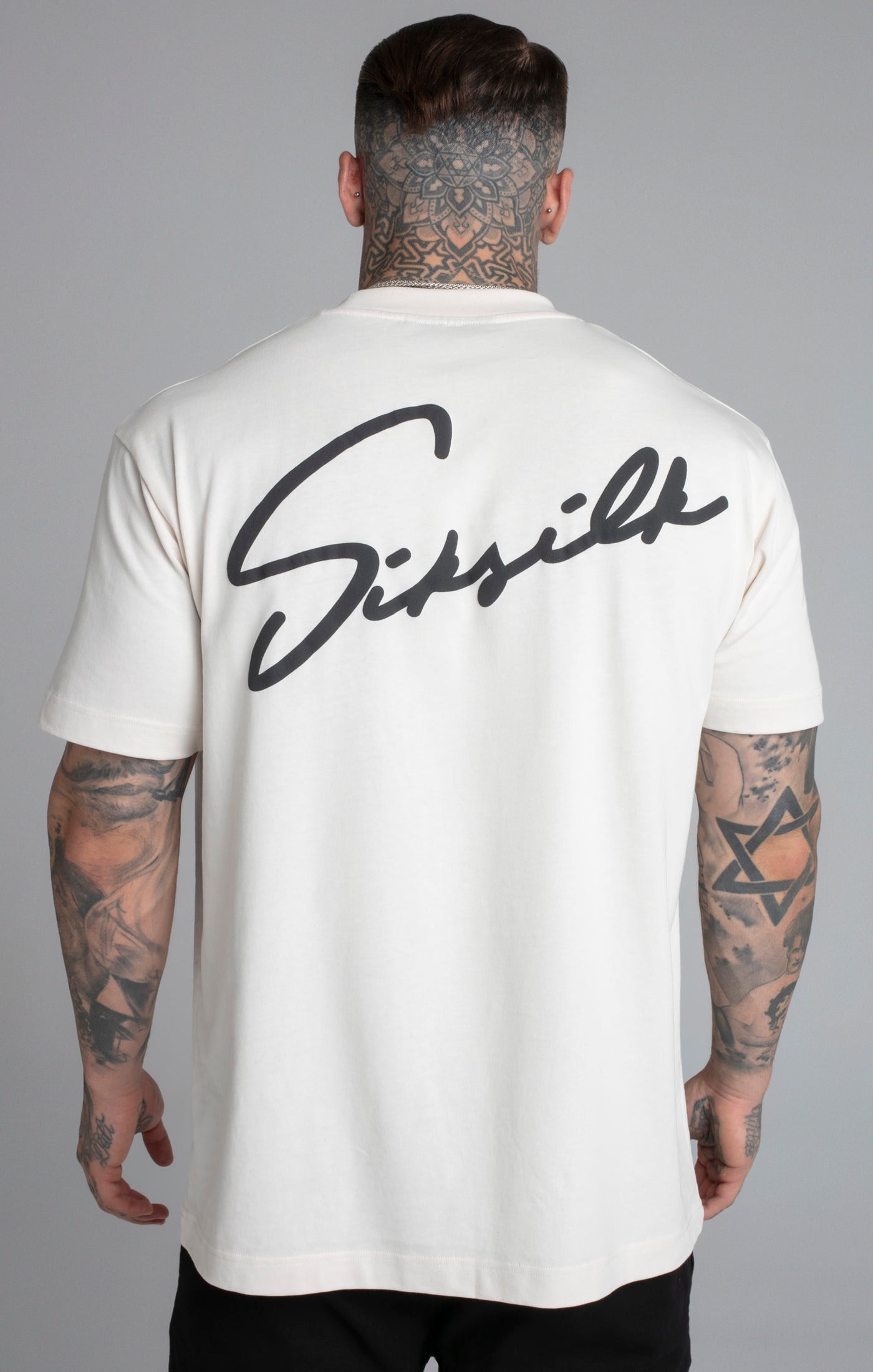 T-shirt Script in ecru T-shirt SikSilk   