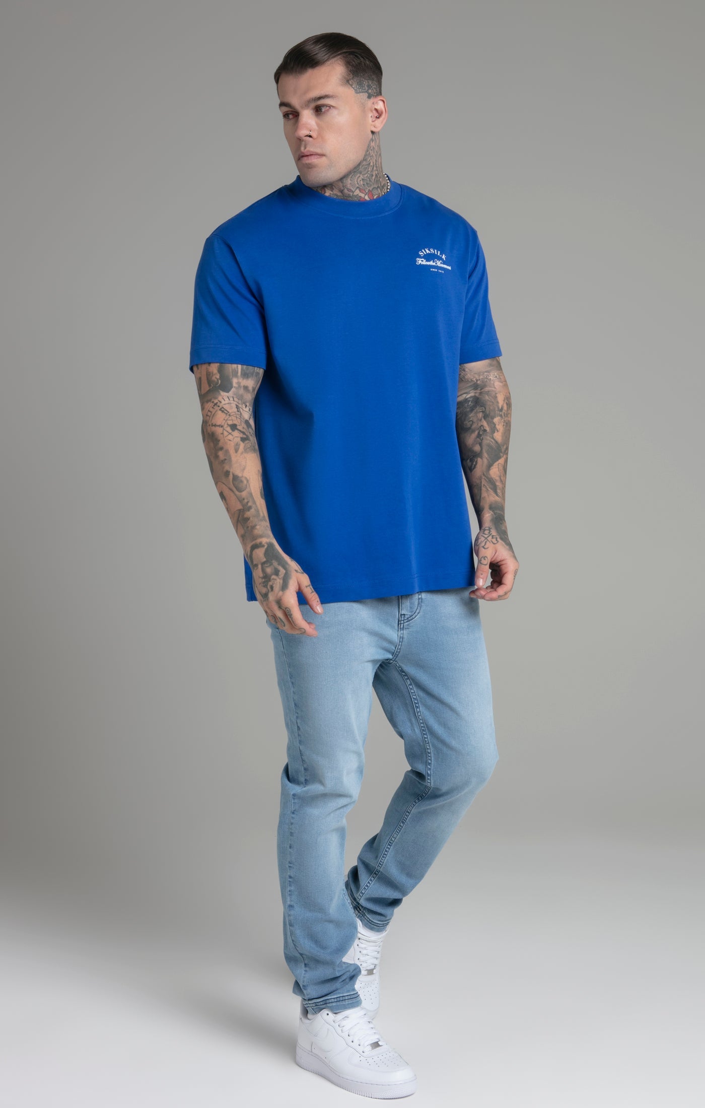 Maglietta grafica in blu Magliette SikSilk   