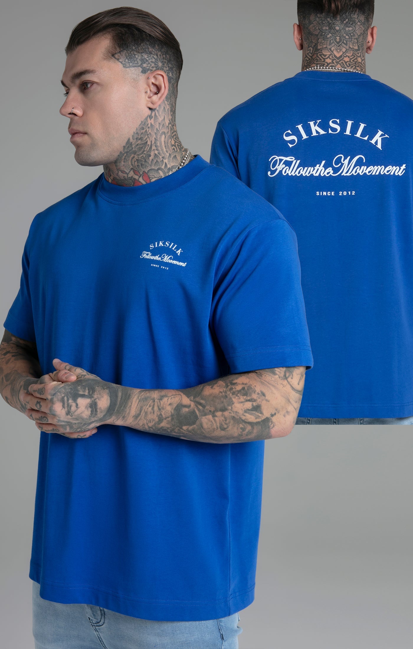 Maglietta grafica in blu Magliette SikSilk   