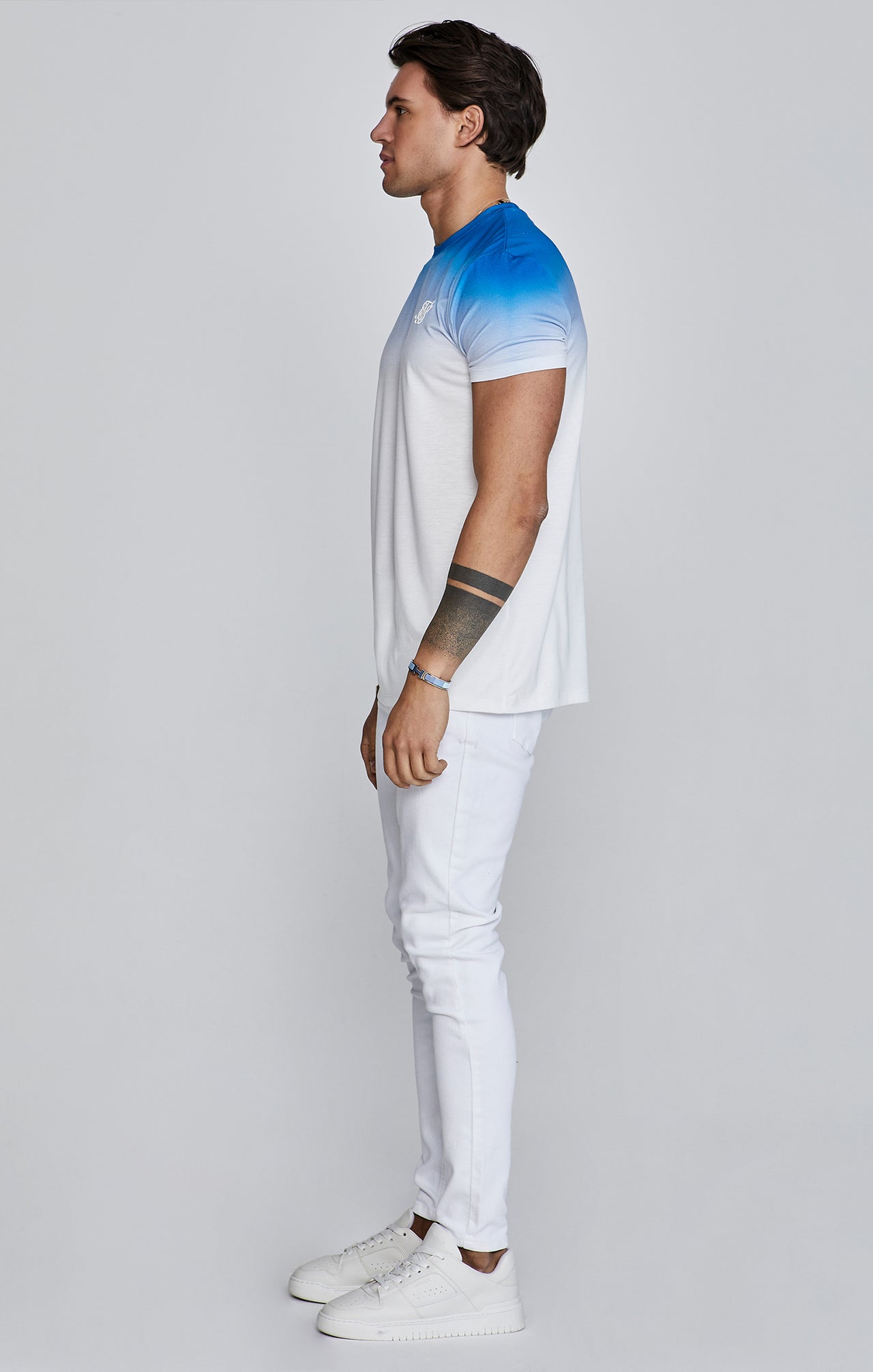 Maglietta Fade in Blu, Bianco Magliette SikSilk   