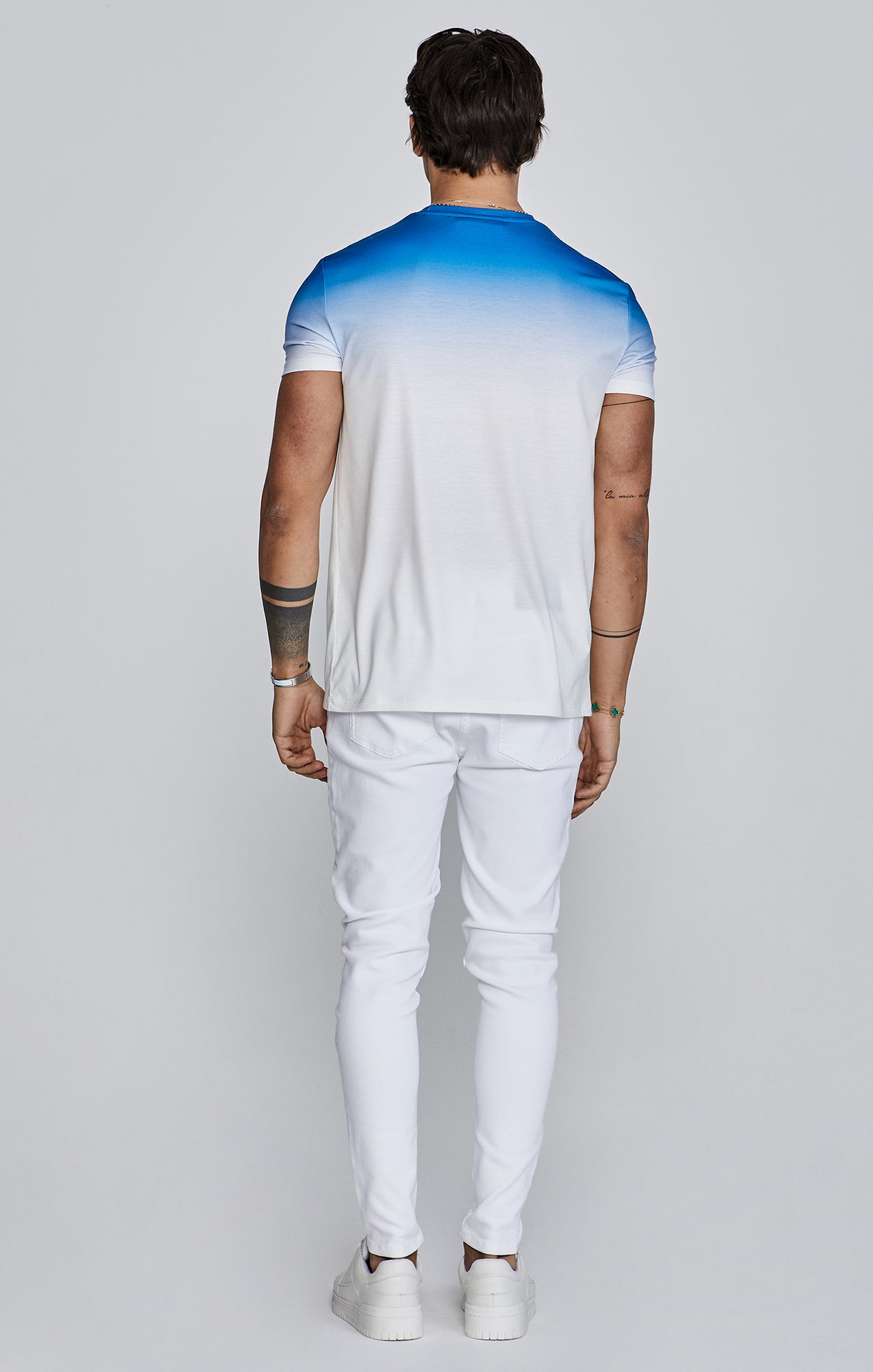 Maglietta Fade in Blu, Bianco Magliette SikSilk   