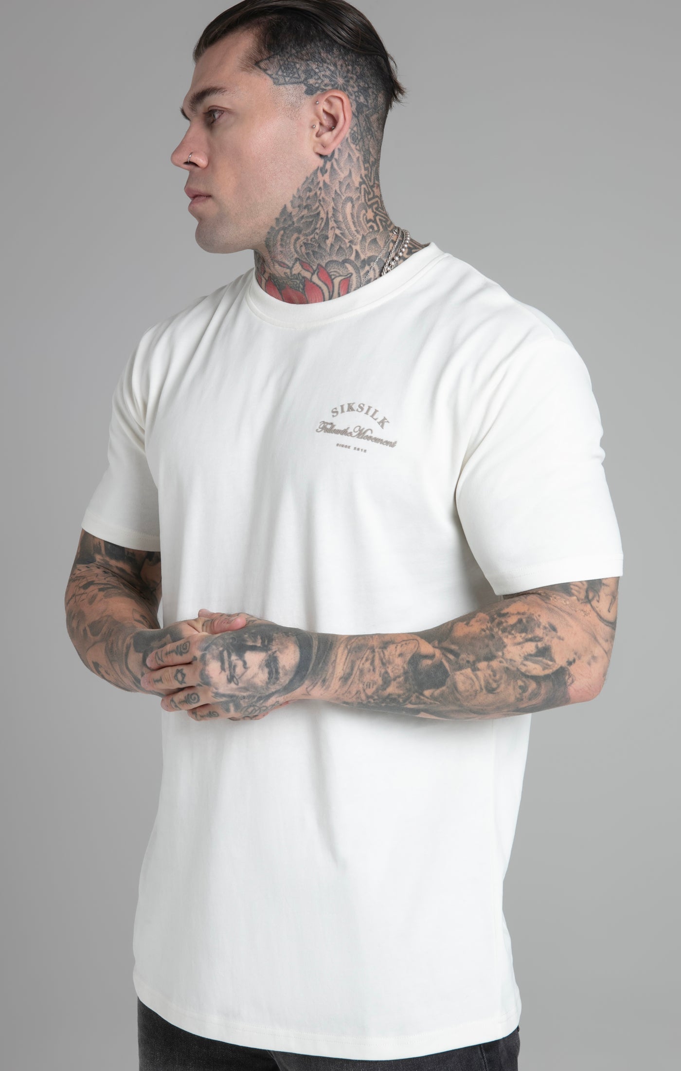 T-shirt dal taglio rilassato in ecru T-shirt SikSilk   